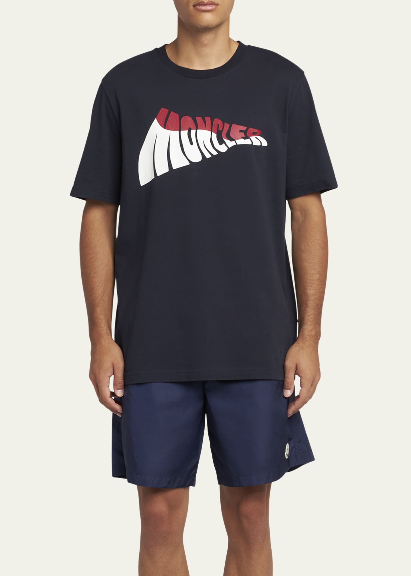 Moncler Men's Wavy Logo T-Shirt Image 4 of 5