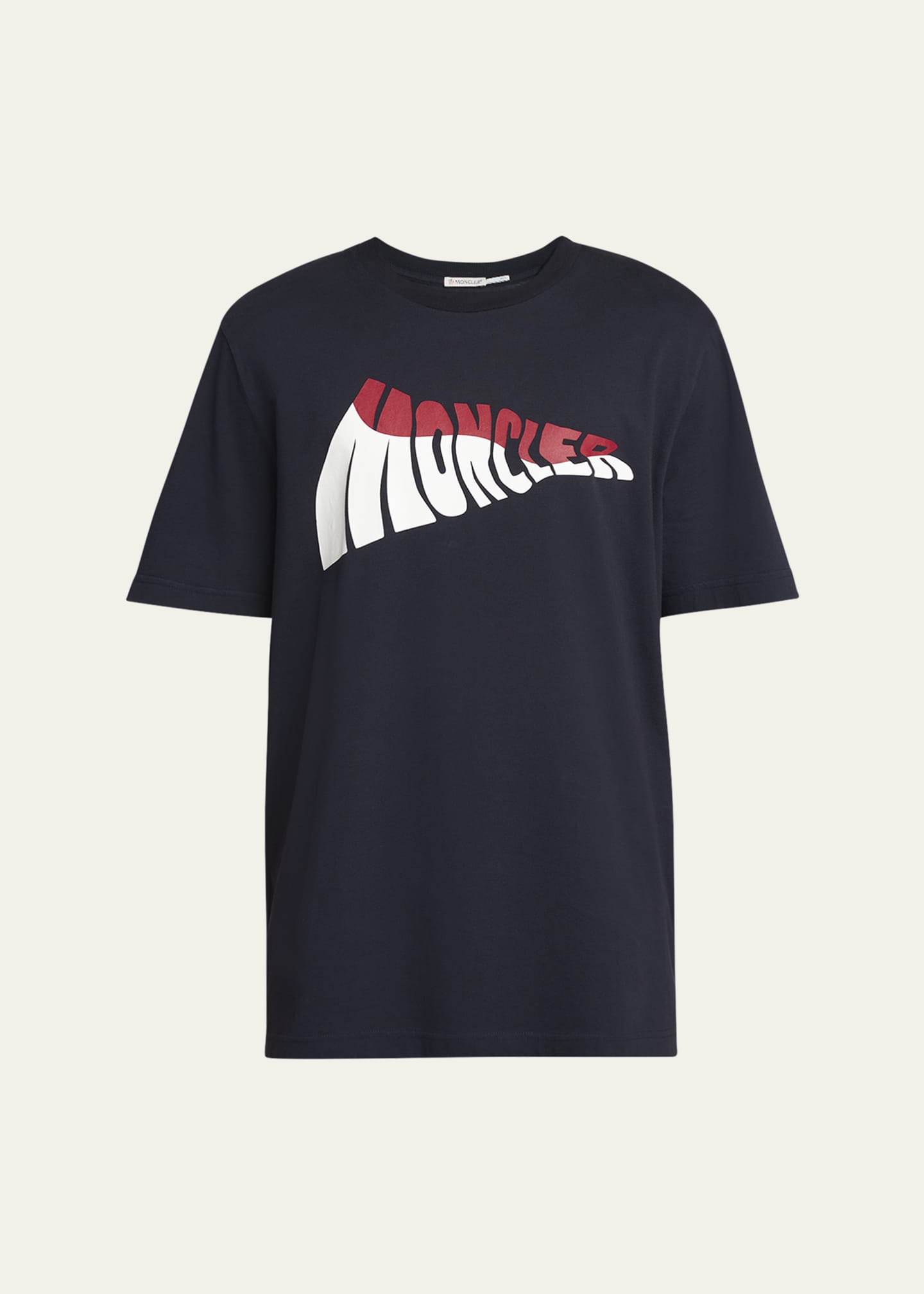 Moncler Men's Wavy Logo T-Shirt Image 1 of 5