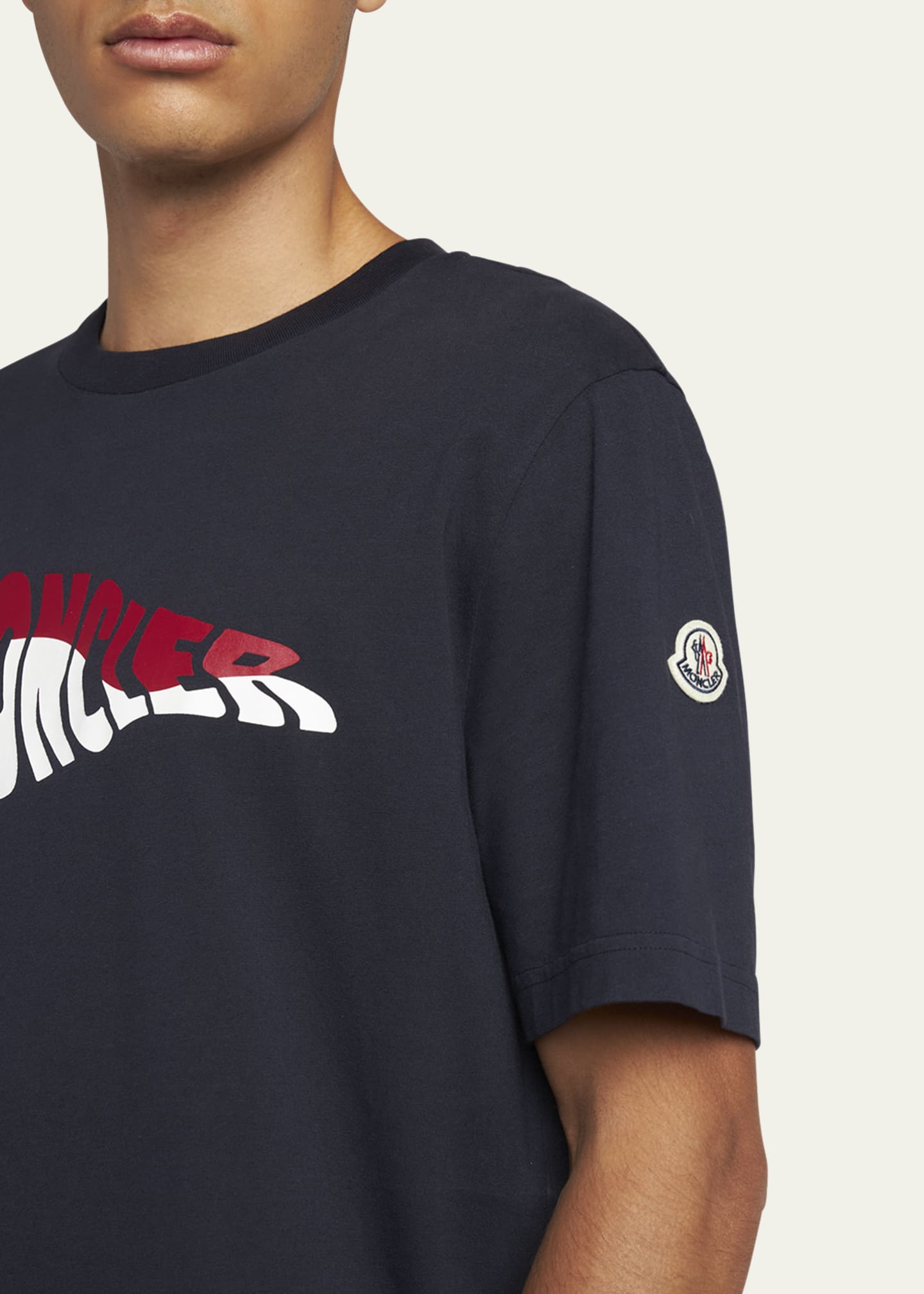 Moncler Men's Wavy Logo T-Shirt Image 5 of 5