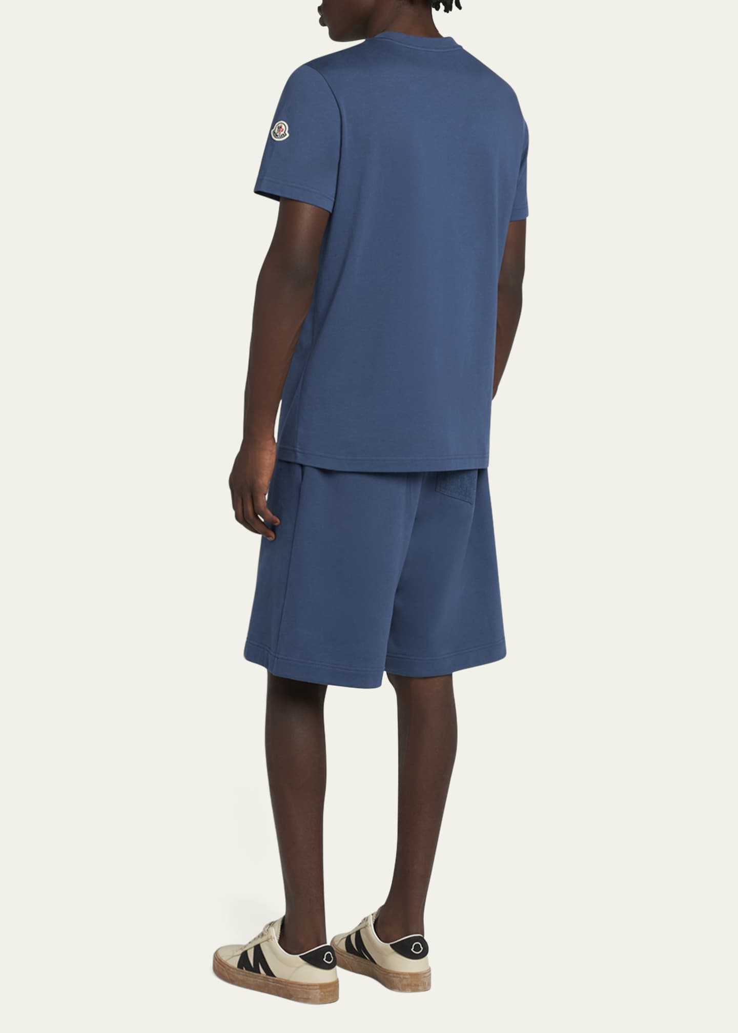 Moncler Men's T-Shirt with Denim Pocket Image 3 of 5