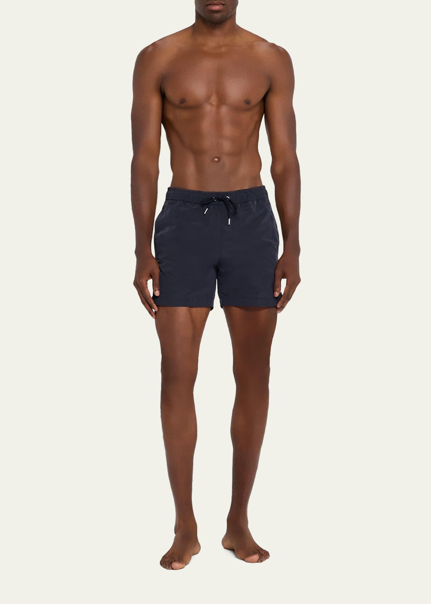 Moncler Men's Slim Logo Swim Shorts - Bergdorf Goodman