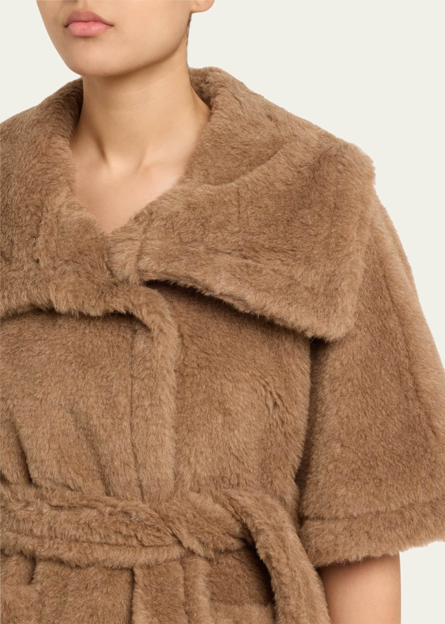 Max Mara Goat & Shearling Dyed Cape Image 5 of 5