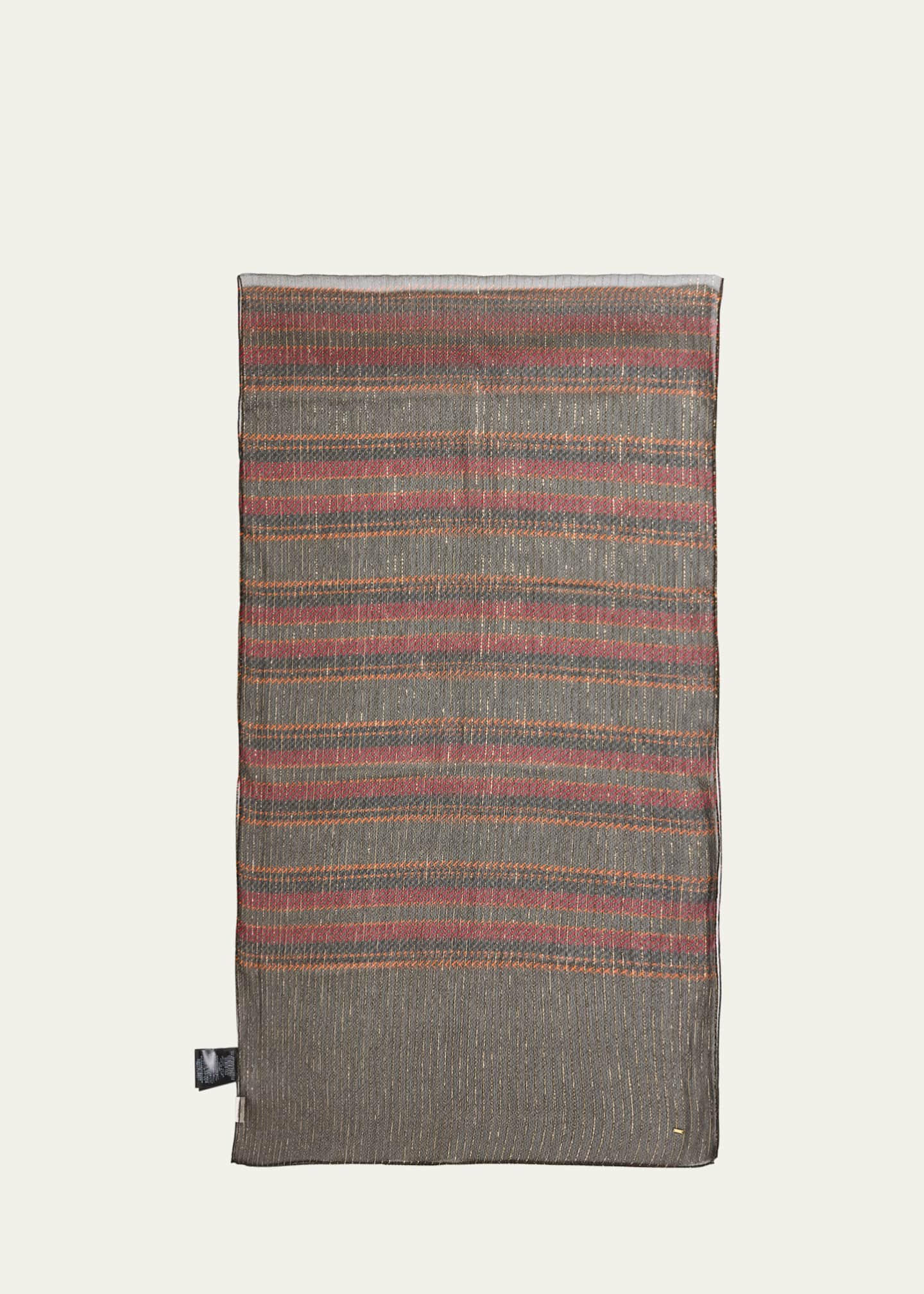 Saint Laurent Gipsy Stripes Silk Scarf Image 1 of 3