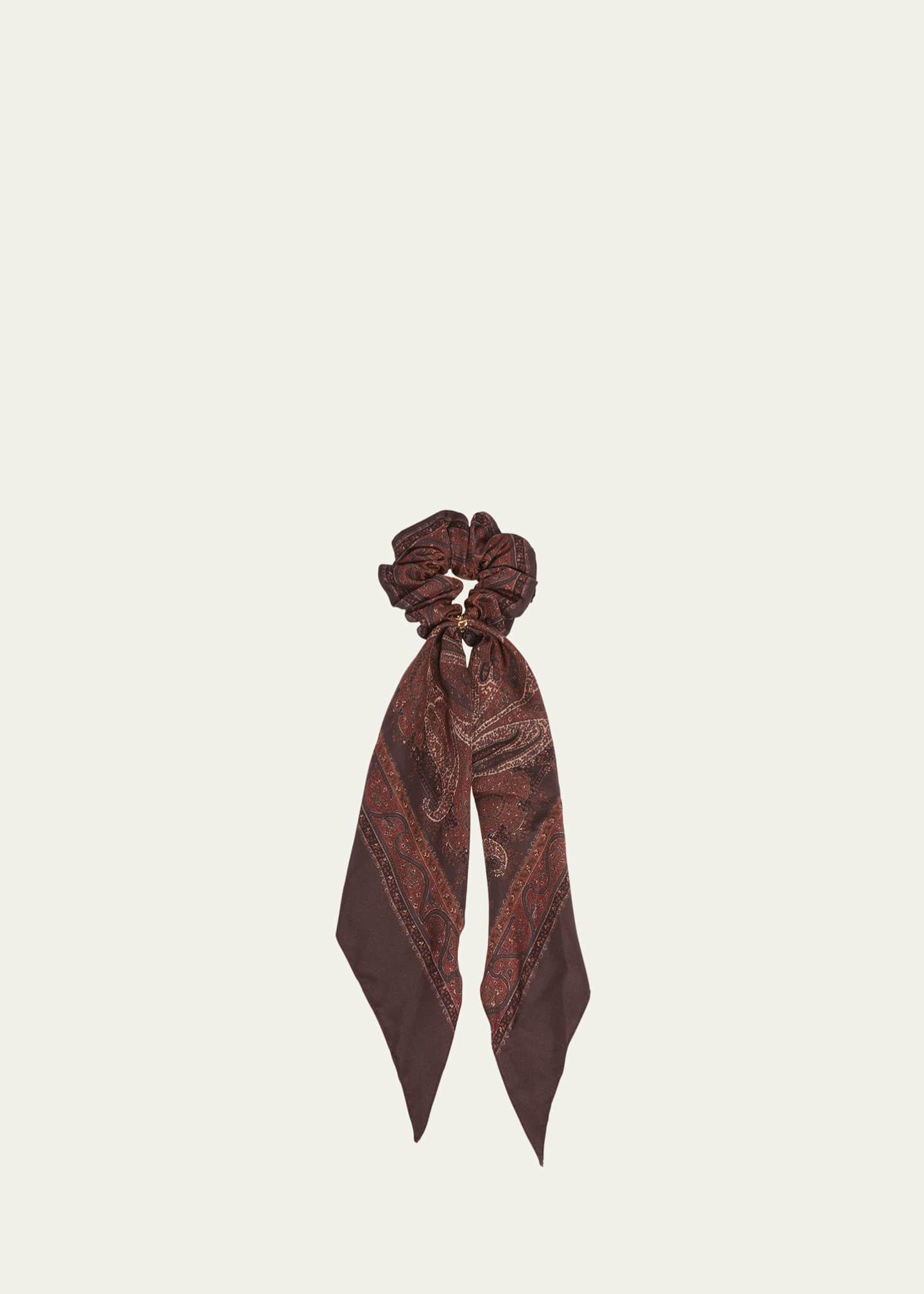 Saint Laurent Paisley Printed Silk Scarf Scrunchie - Bergdorf Goodman
