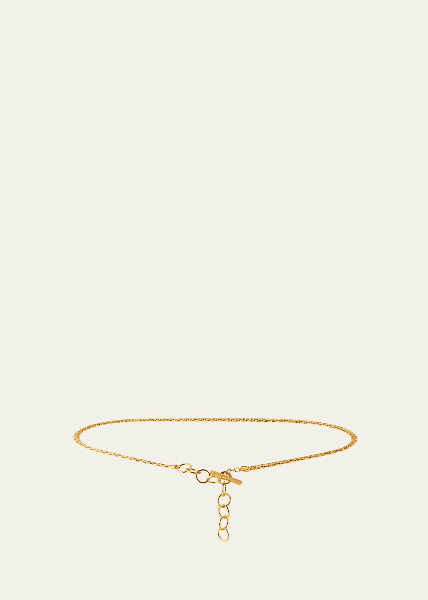 Saint Laurent Skinny Brass Chain Belt Image 2 of 3