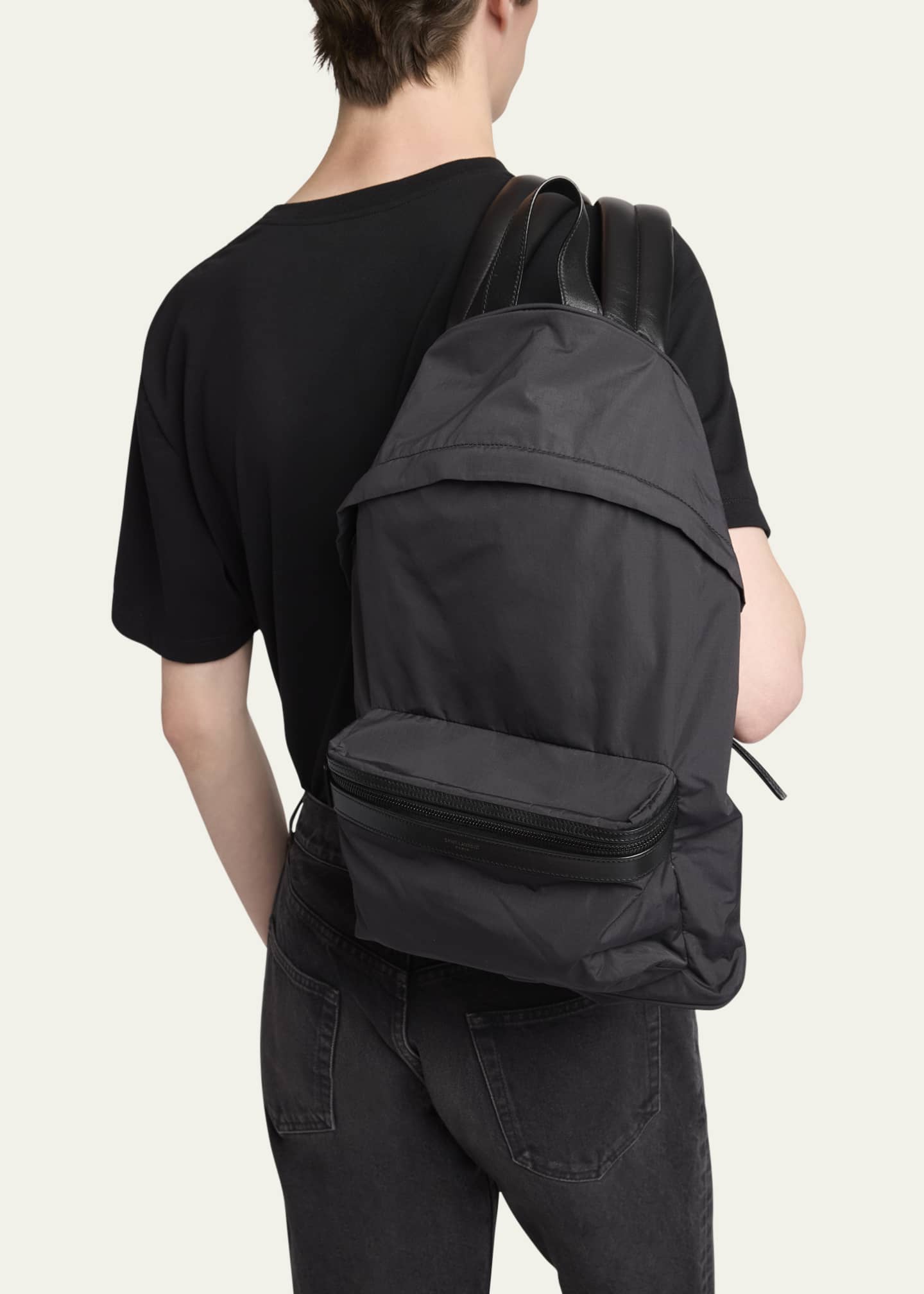 Saint Laurent Men's City Ripstop Backpack Image 2 of 5