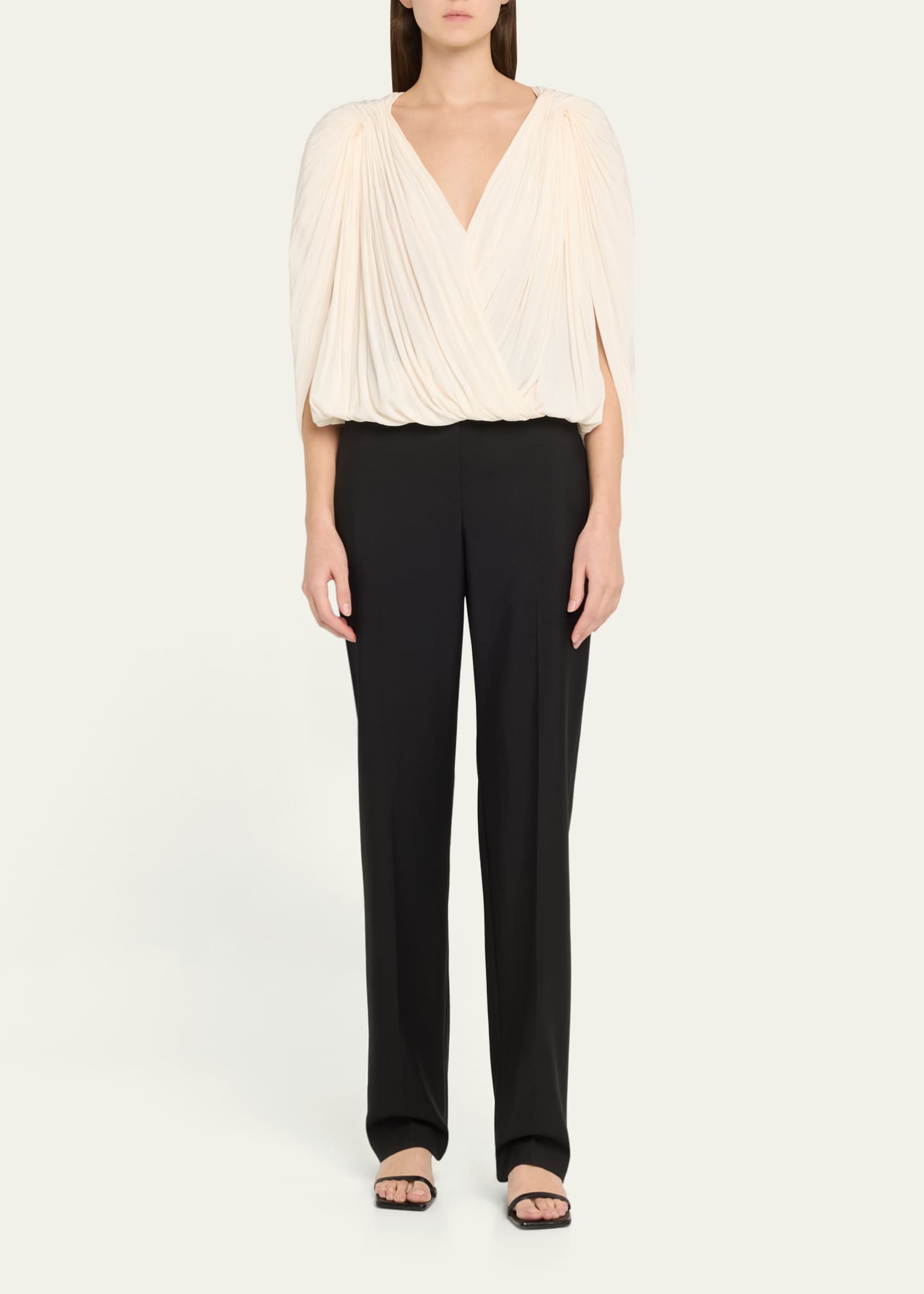 A.L.C. Vivian Draped Cape-Sleeve Top Image 2 of 5
