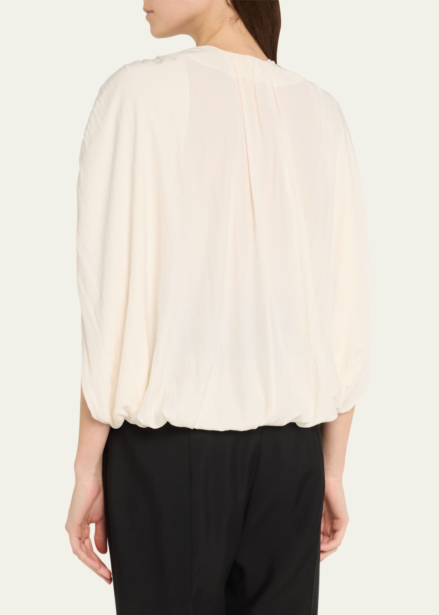 A.L.C. Vivian Draped Cape-Sleeve Top Image 3 of 5