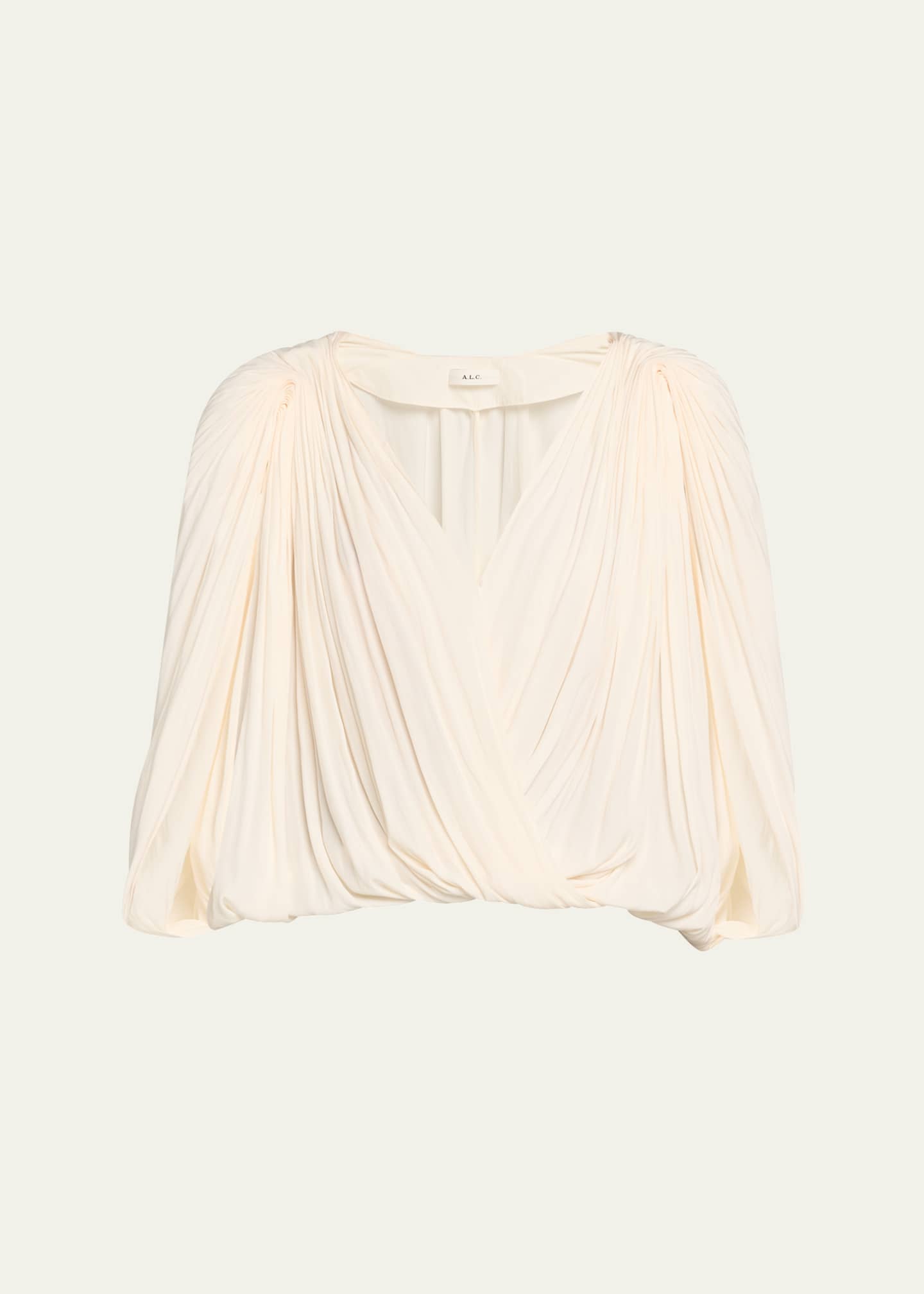 A.L.C. Vivian Draped Cape-Sleeve Top Image 1 of 5