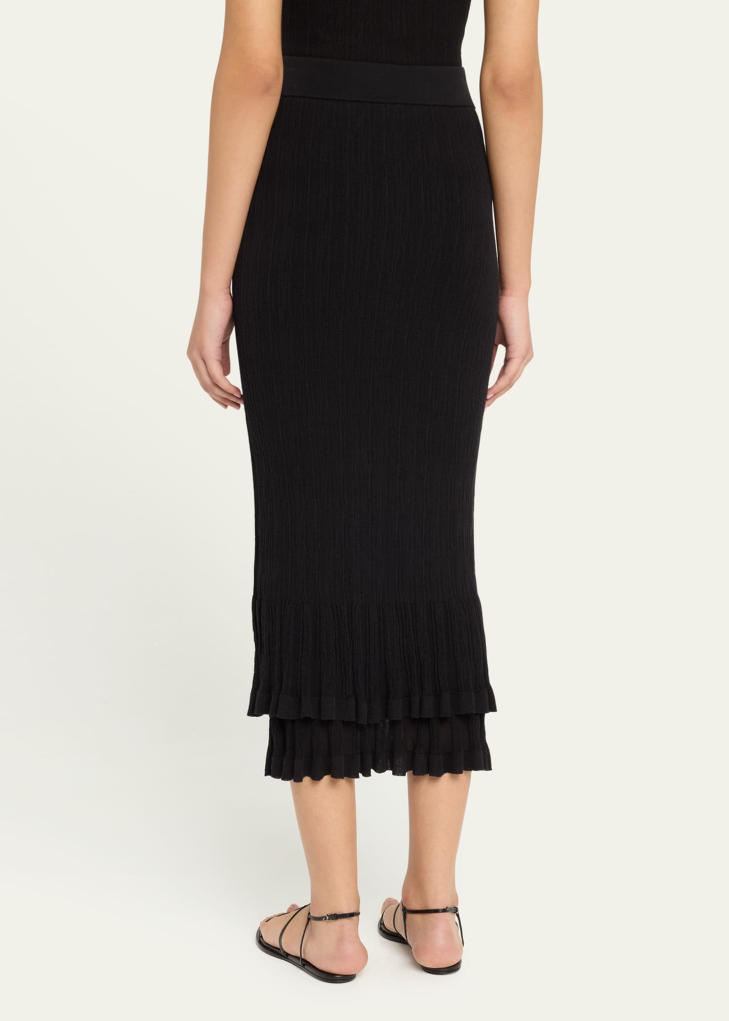 A.L.C. Lexi Ribbed Midi Skirt Image 3 of 5