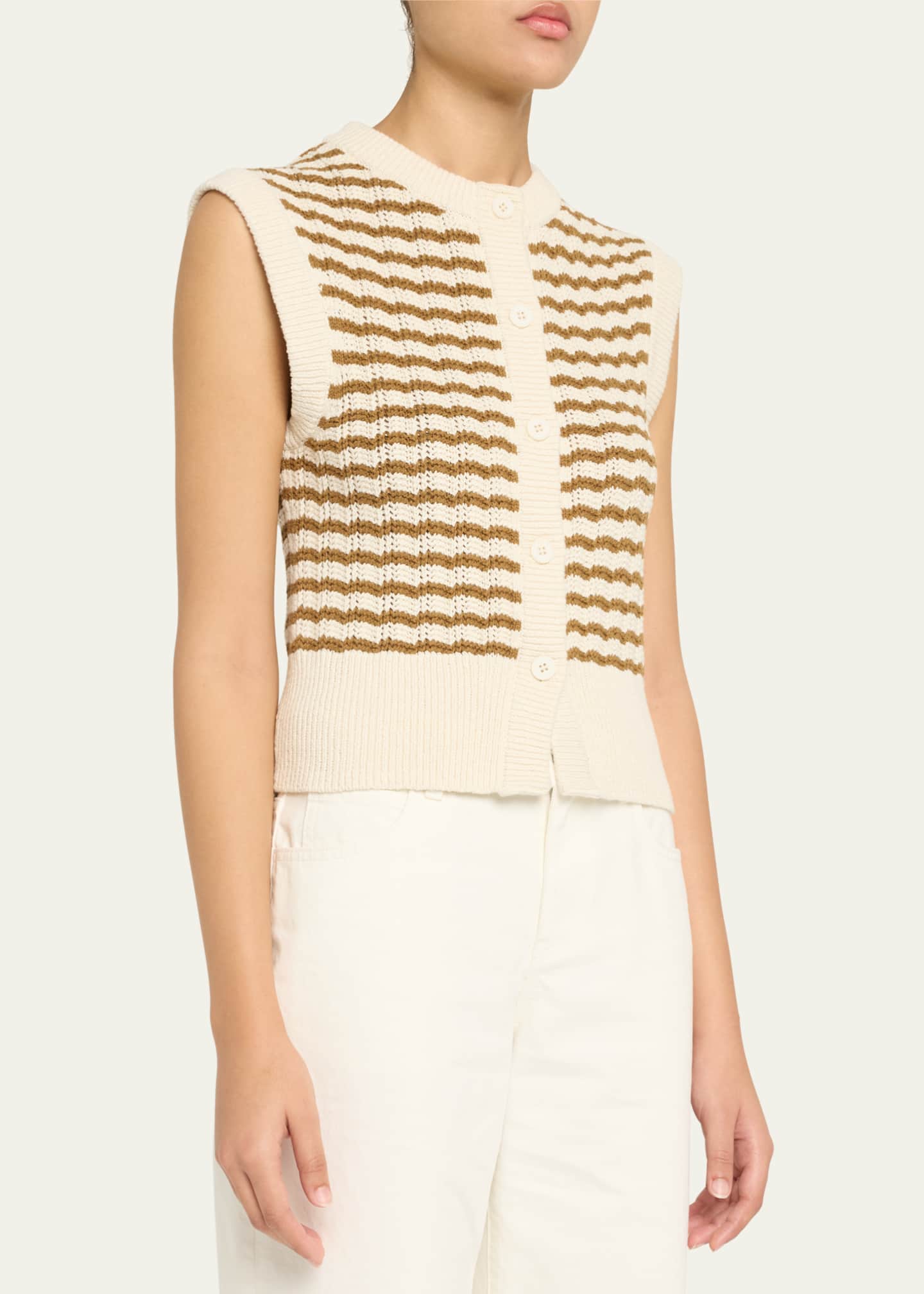 A.L.C. Margo Sleeveless Striped Knit Top Image 4 of 5