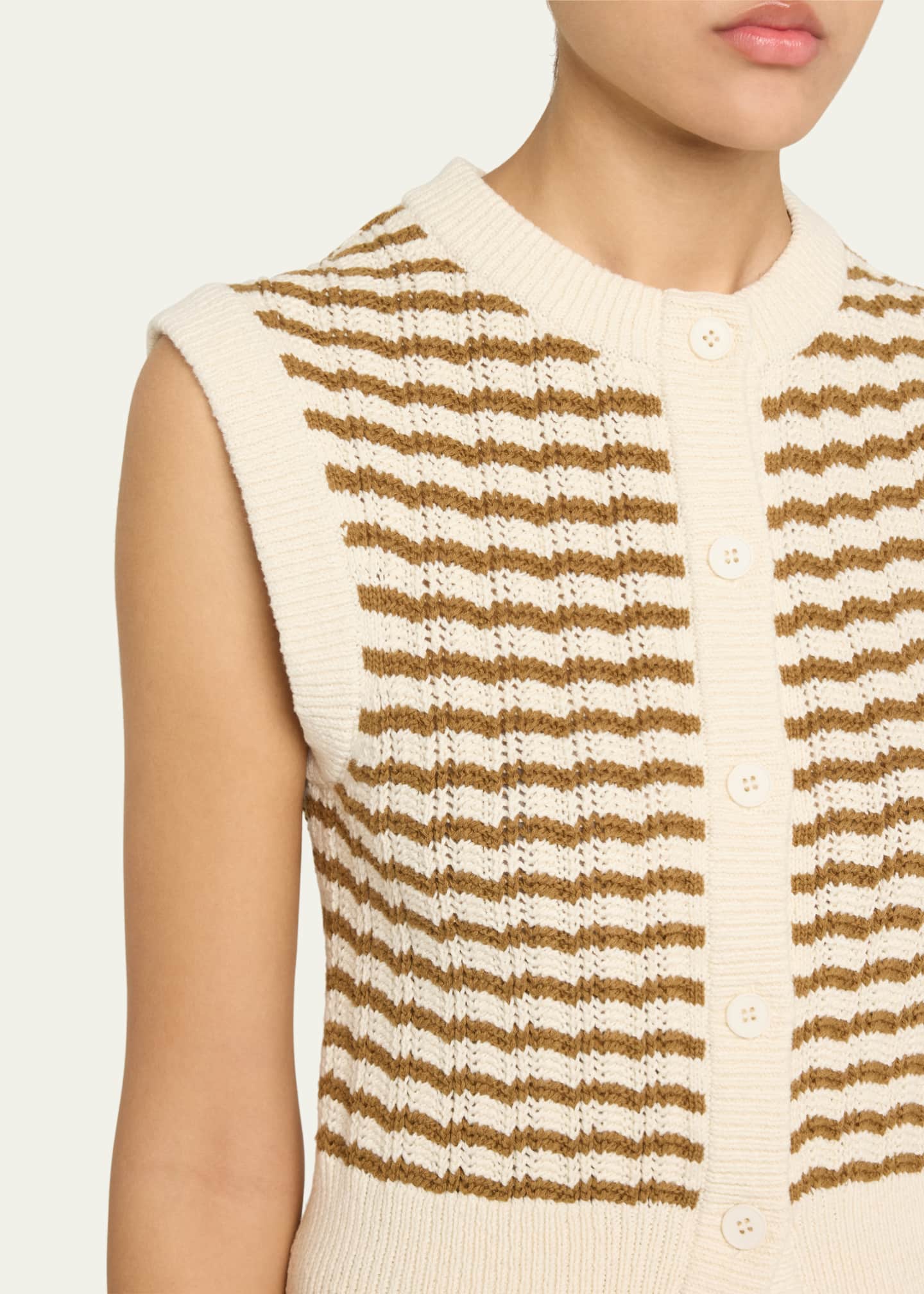 A.L.C. Margo Sleeveless Striped Knit Top Image 5 of 5