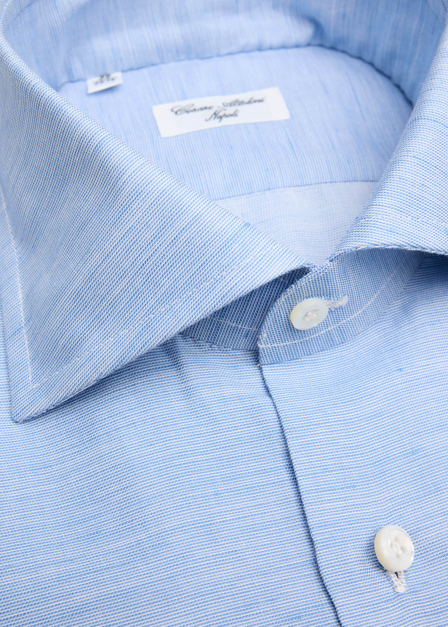 Cesare Attolini Men's Cotton, Linen and Silk Sport Shirt Image 2 of 2