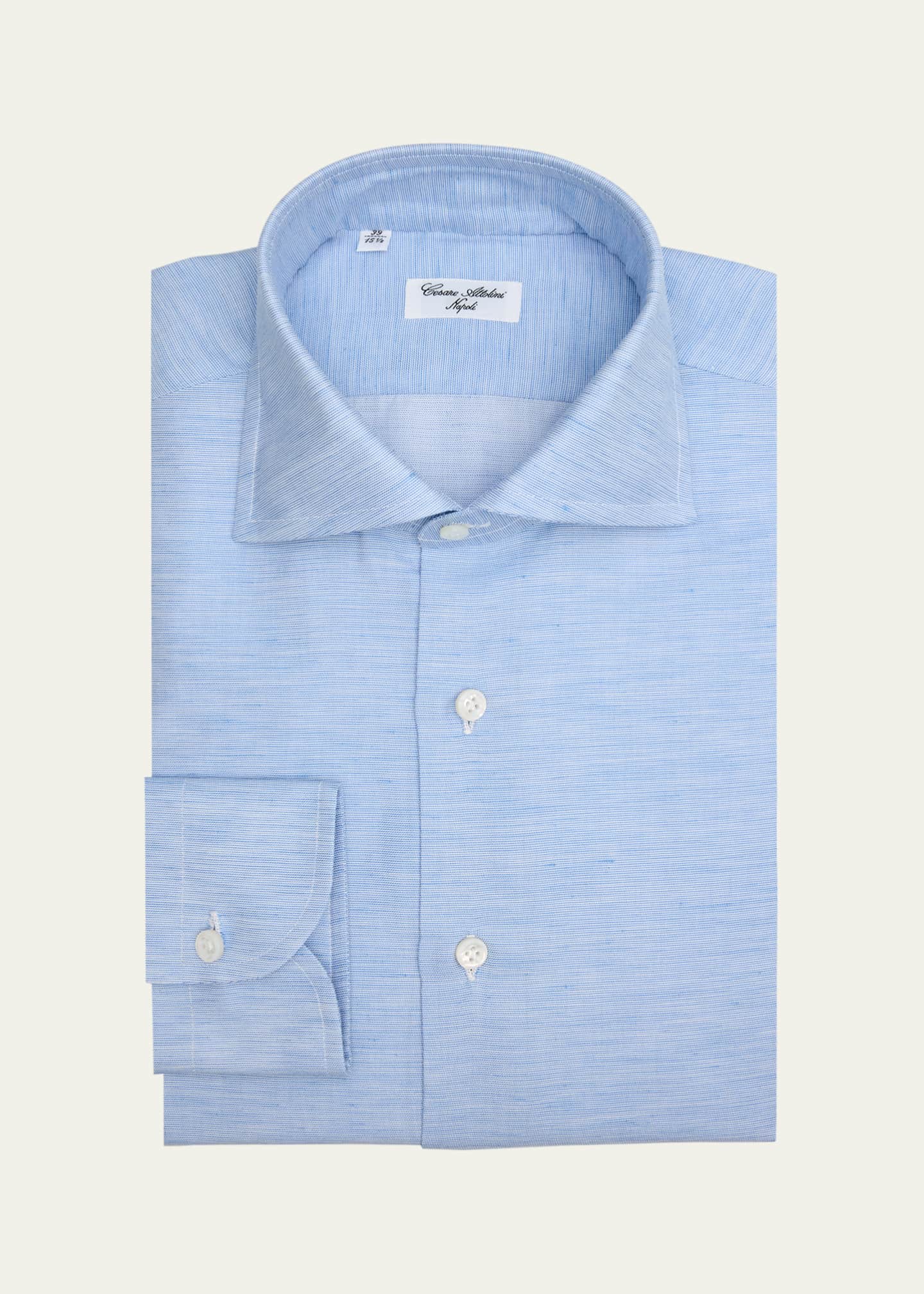 Cesare Attolini Men's Cotton, Linen and Silk Sport Shirt Image 1 of 2