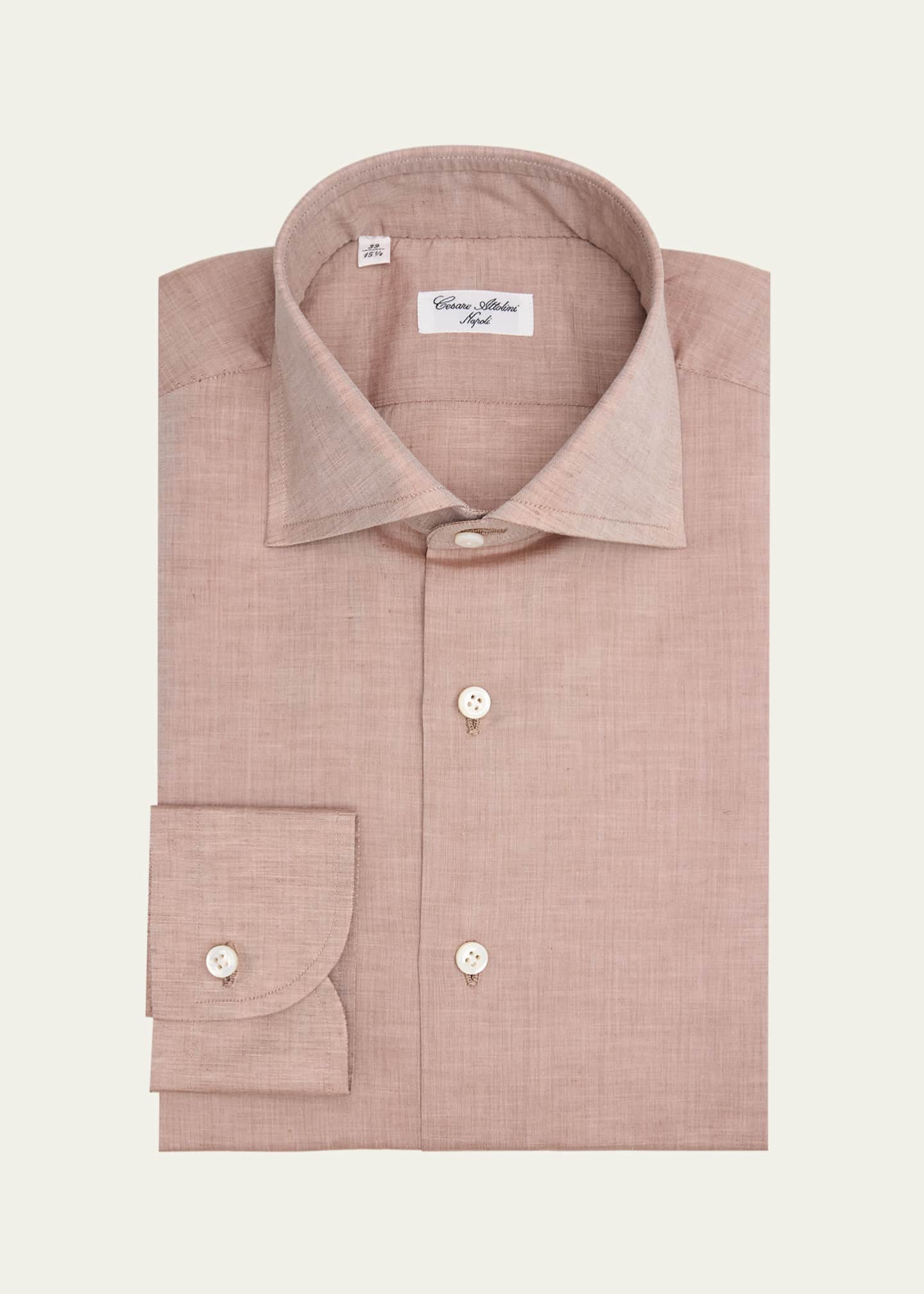 Cesare Attolini Men's Cotton and Linen Sport Shirt Image 1 of 2
