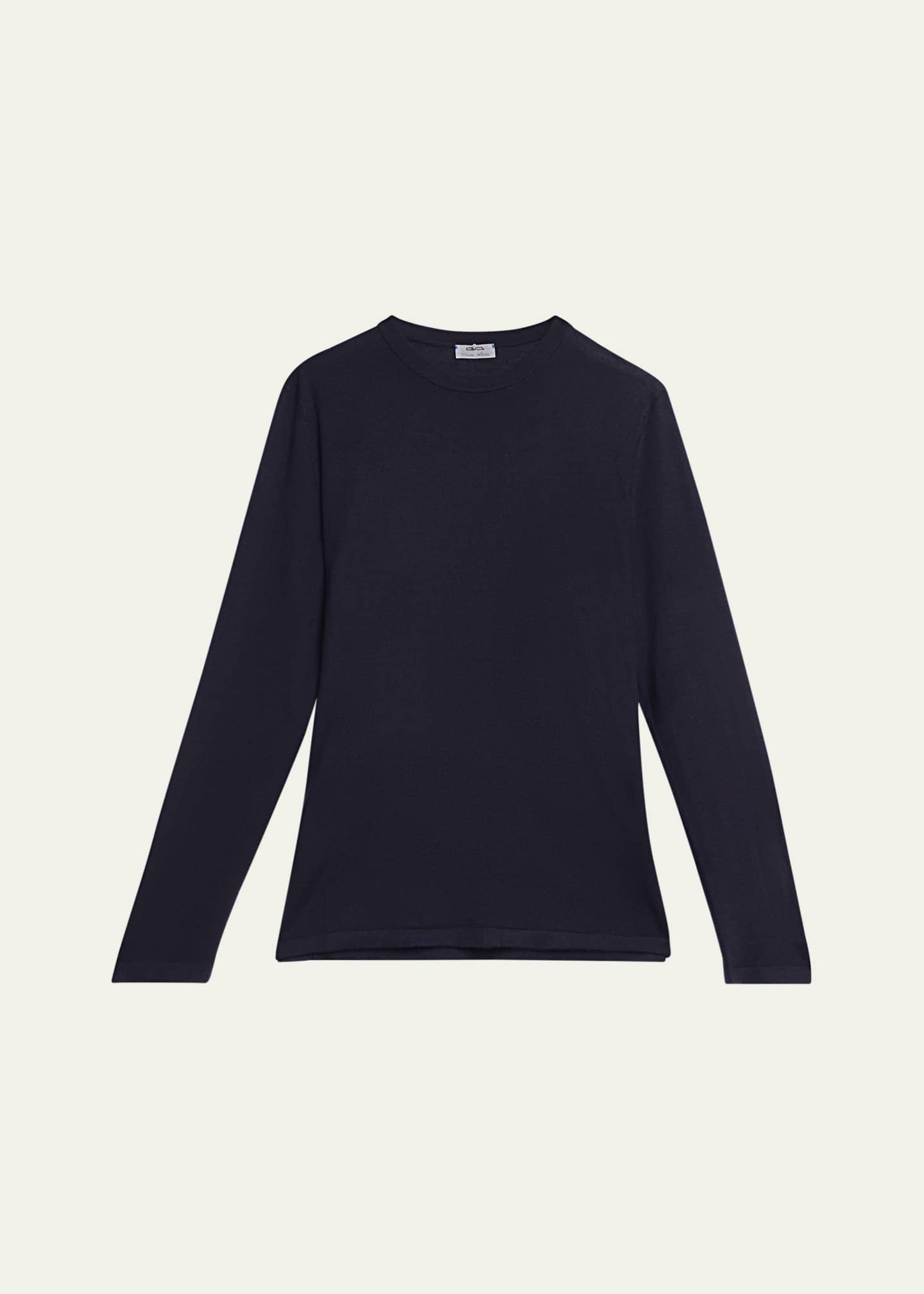 Cesare Attolini Men's Cashmere and Silk Crewneck Sweater Image 1 of 5