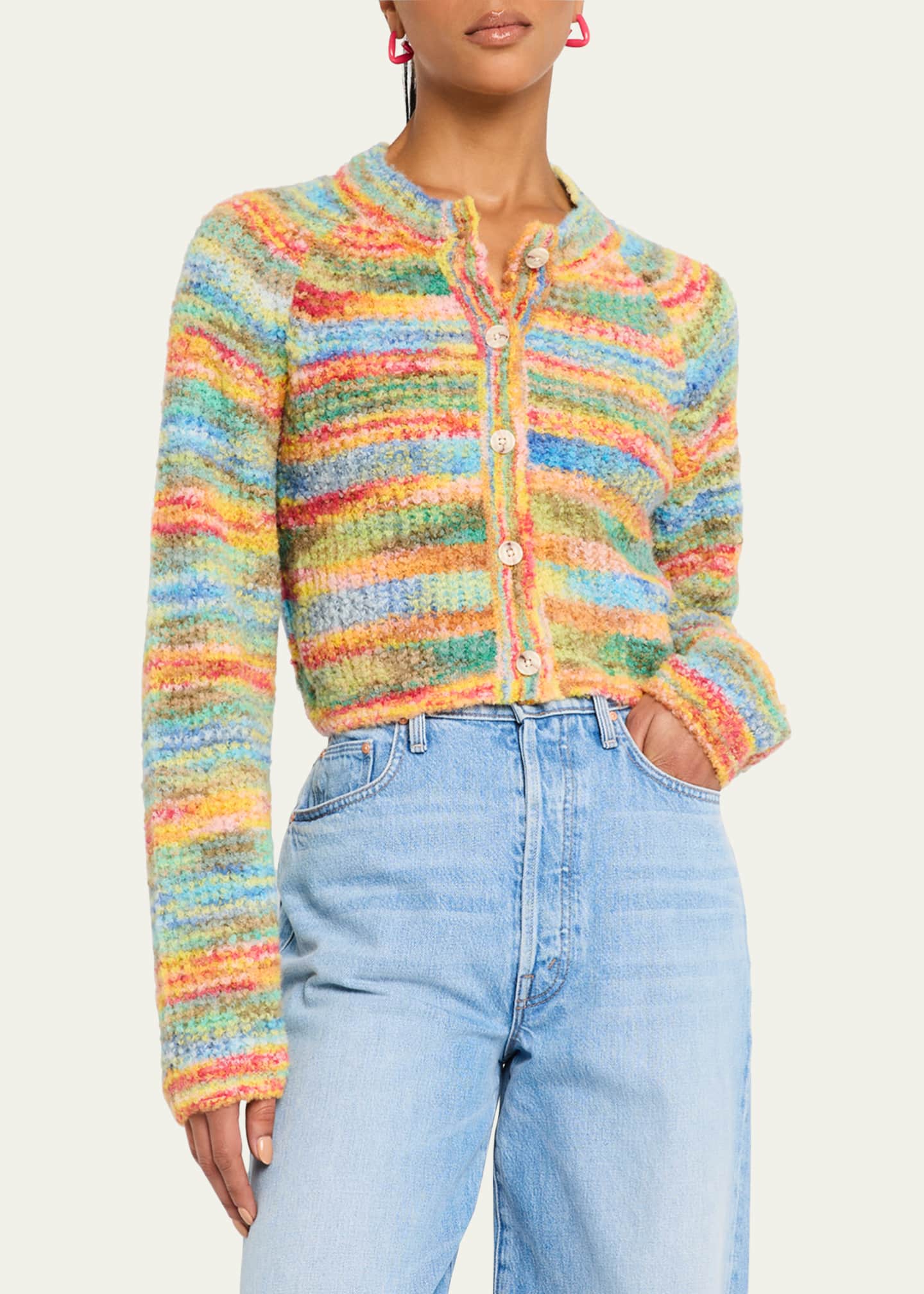MOTHER The Raglan Crop Alpaca Cardigan Image 4 of 5