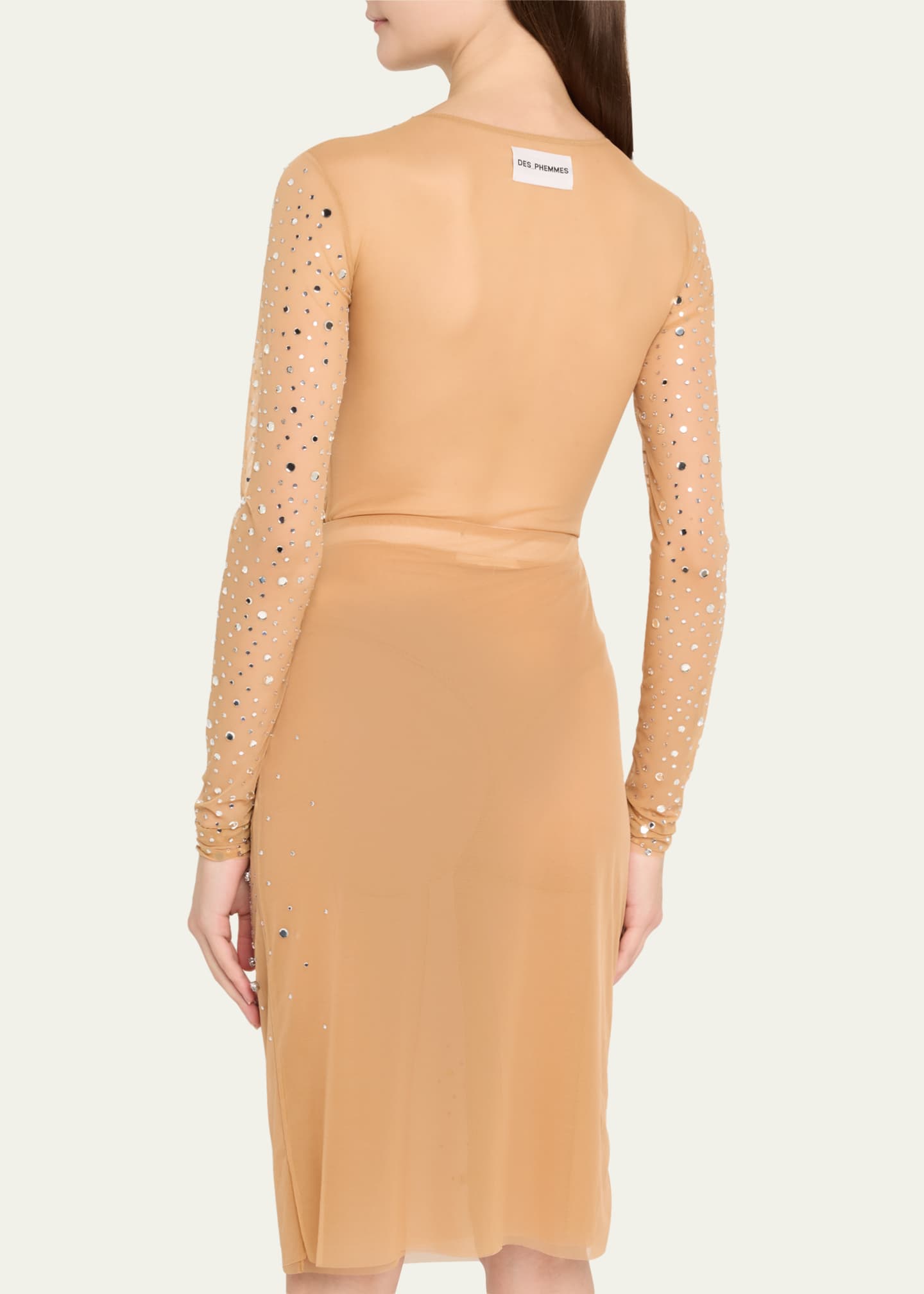 Embellished Long-Sleeve Bodysuit - Thumbnail 3