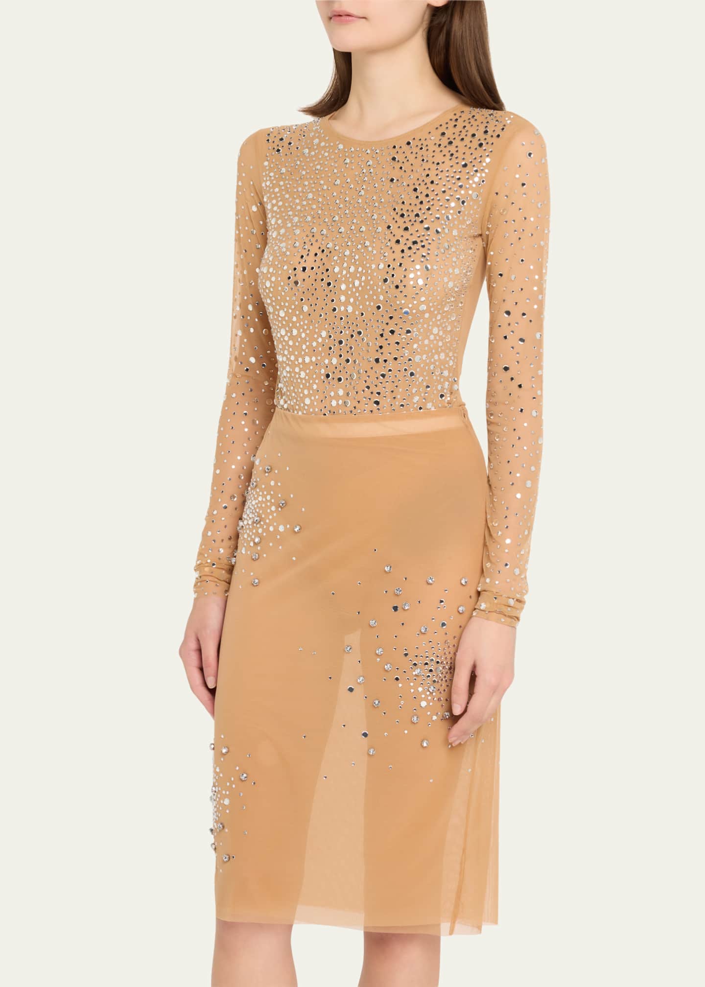 Embellished Long-Sleeve Bodysuit - Thumbnail 4