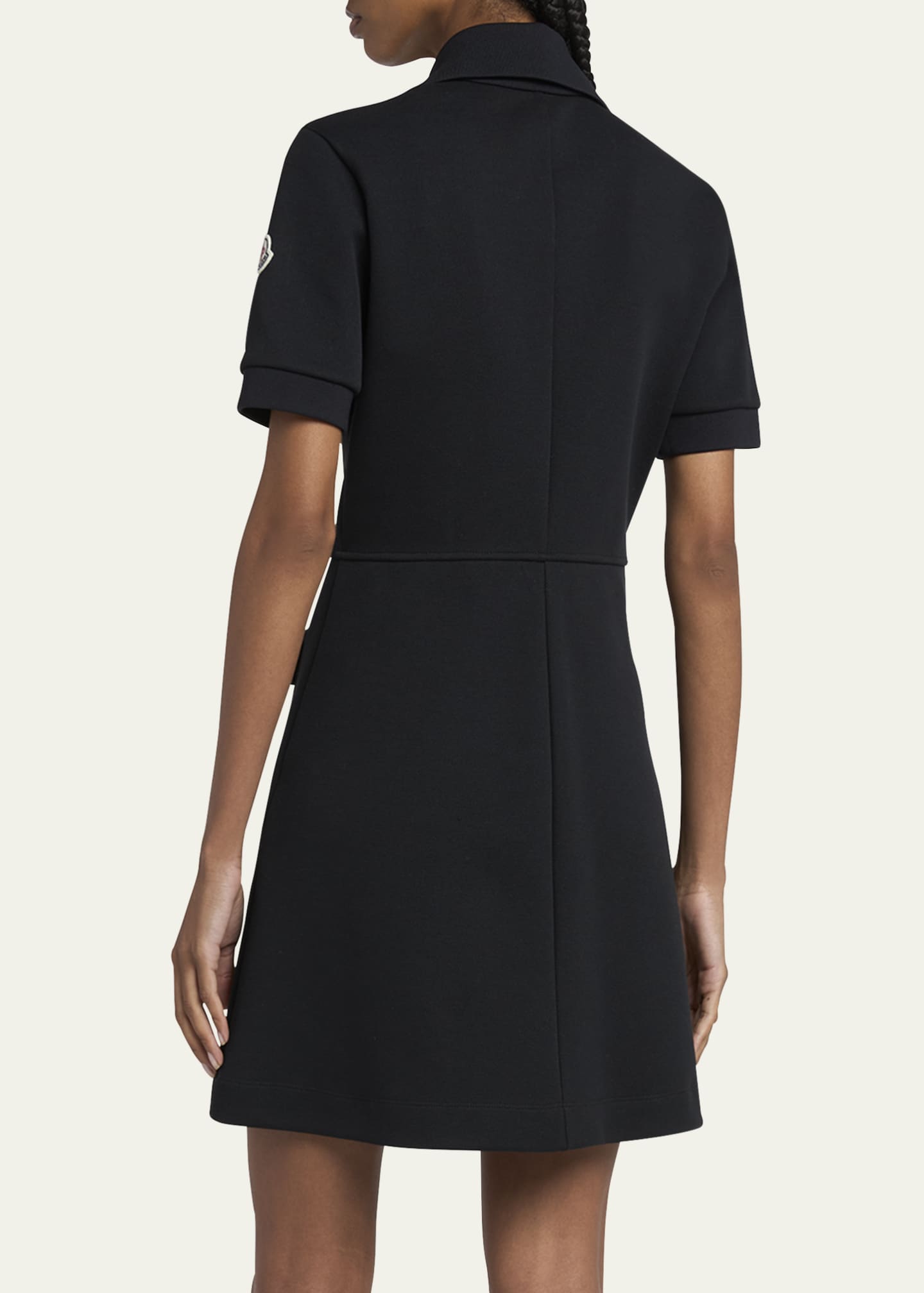 モンクレール　ミニワンピ Moncler Short-Sleeve Zip Mini Dress - Bergdorf Goodman