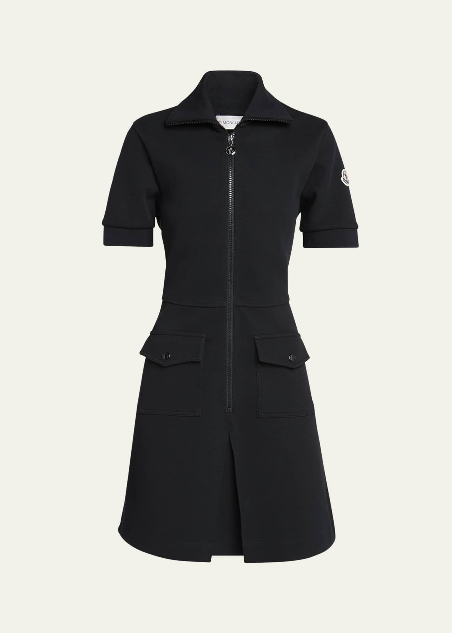 モンクレール　ミニワンピ Moncler Short-Sleeve Zip Mini Dress - Bergdorf Goodman