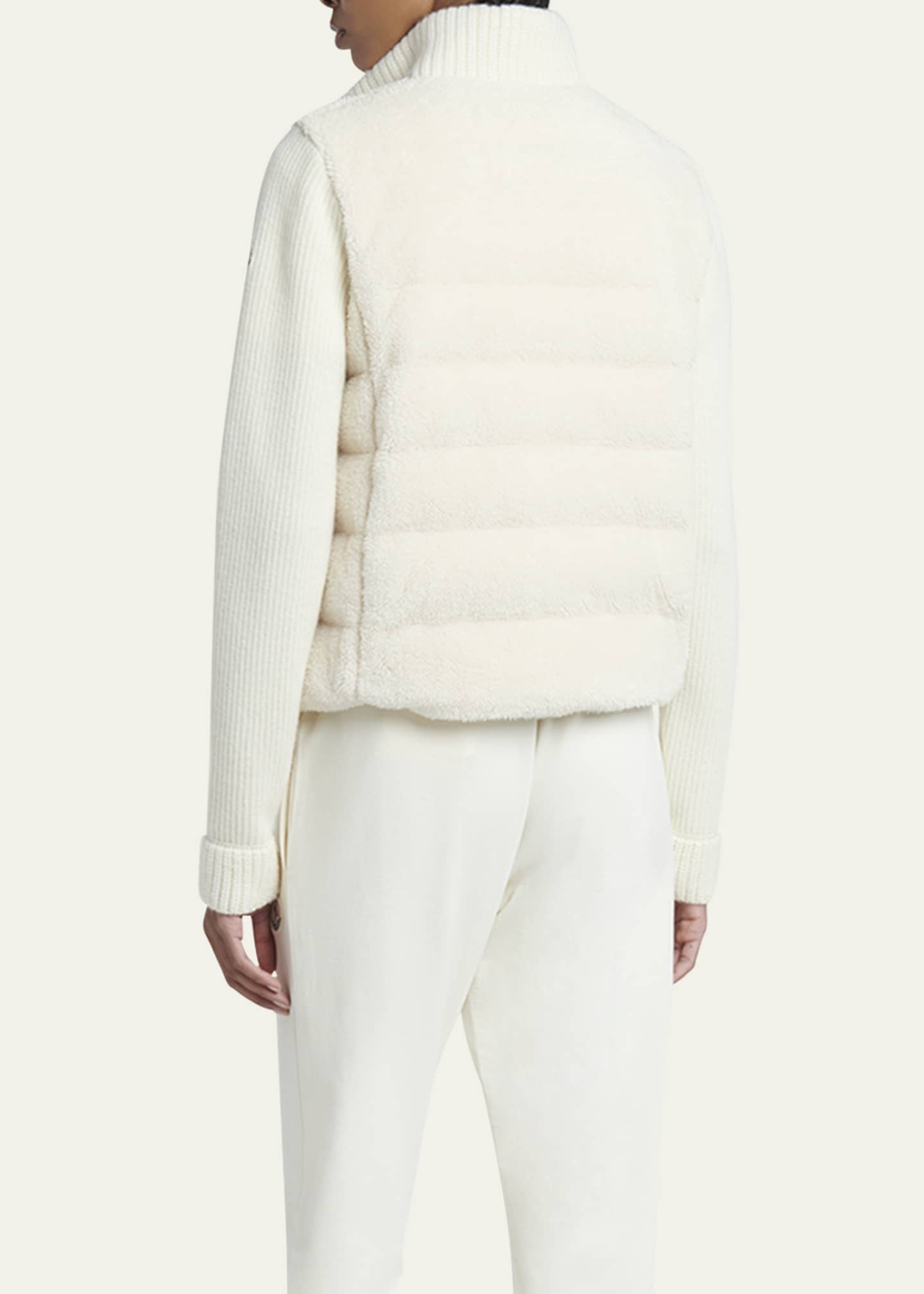 Moncler Quilted Combo Zip-Front Cardigan - Bergdorf Goodman