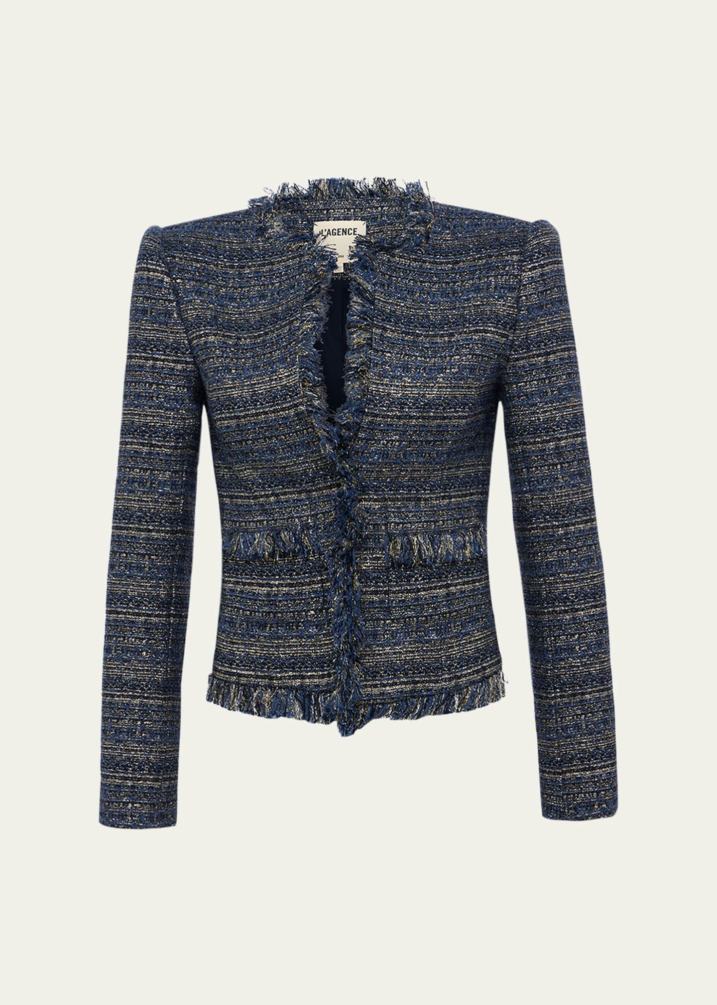 L'Agence Angelina Metallic Tweed Jacket Image 1 of 5