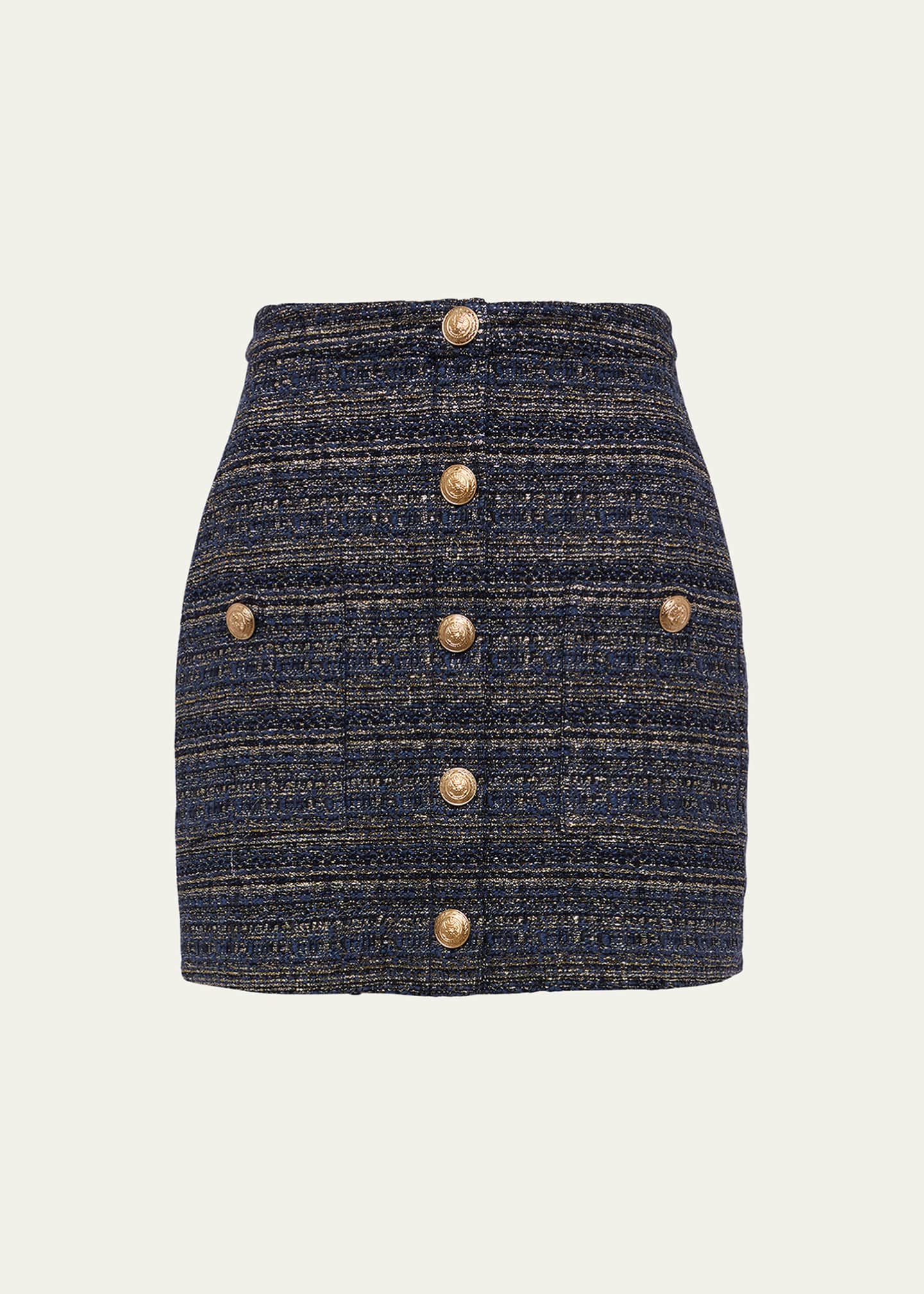 L'Agence Zander Metallic Tweed Mini Skirt Image 1 of 5