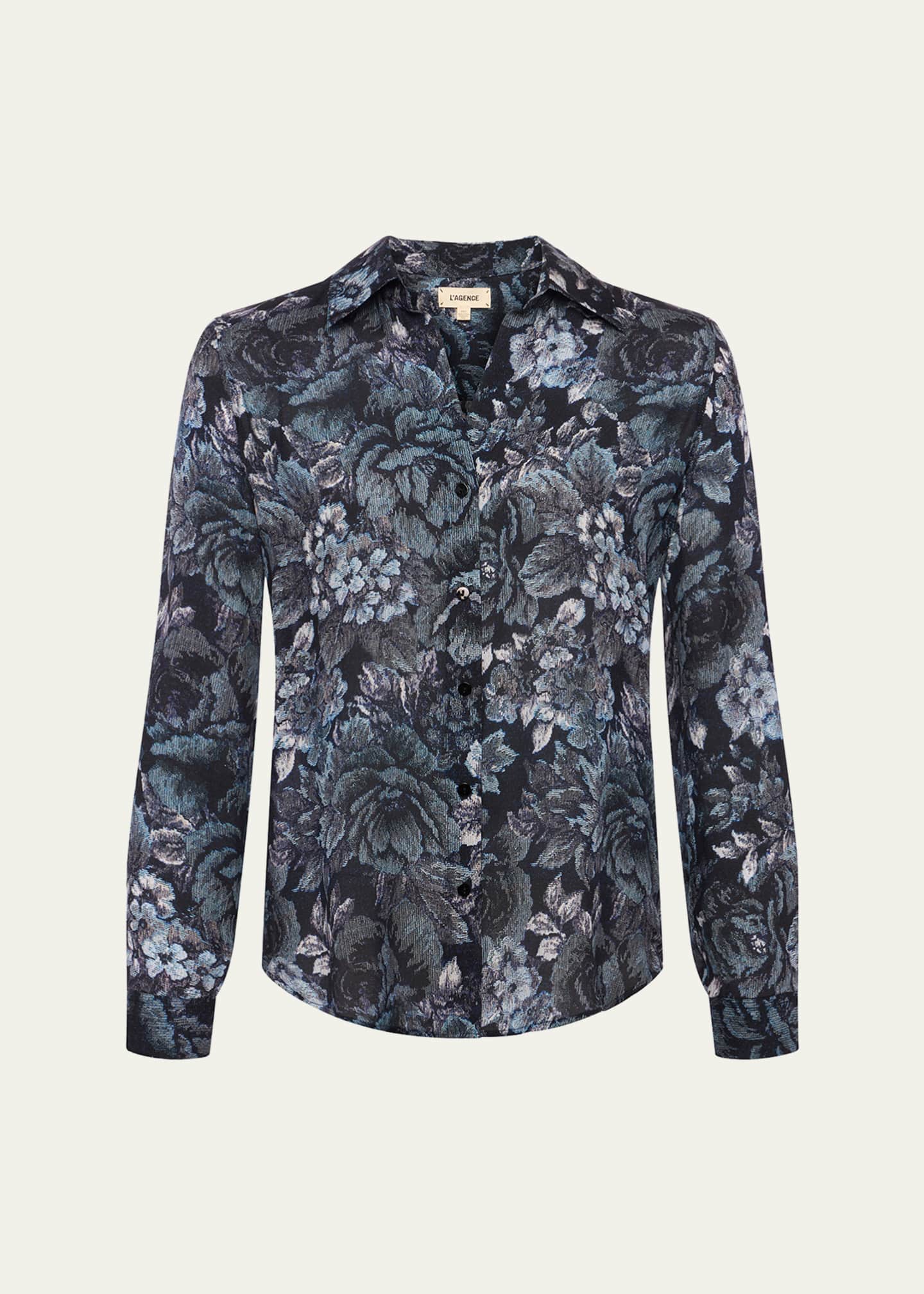 L'Agence Nina Floral Silk Blouse Image 1 of 5