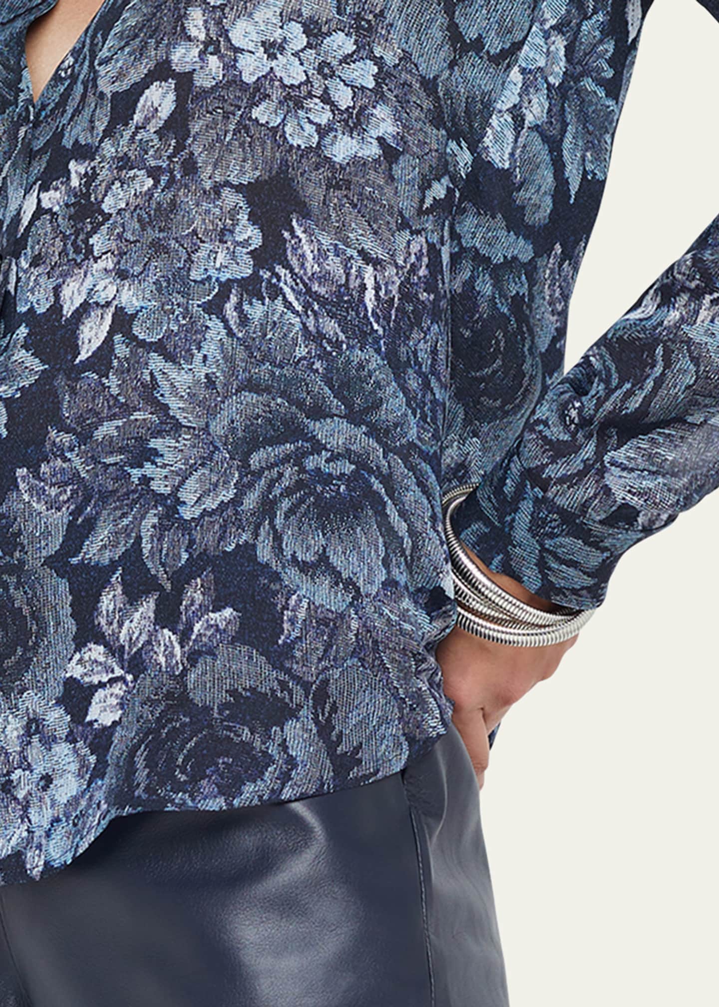 L'Agence Nina Floral Silk Blouse Image 5 of 5