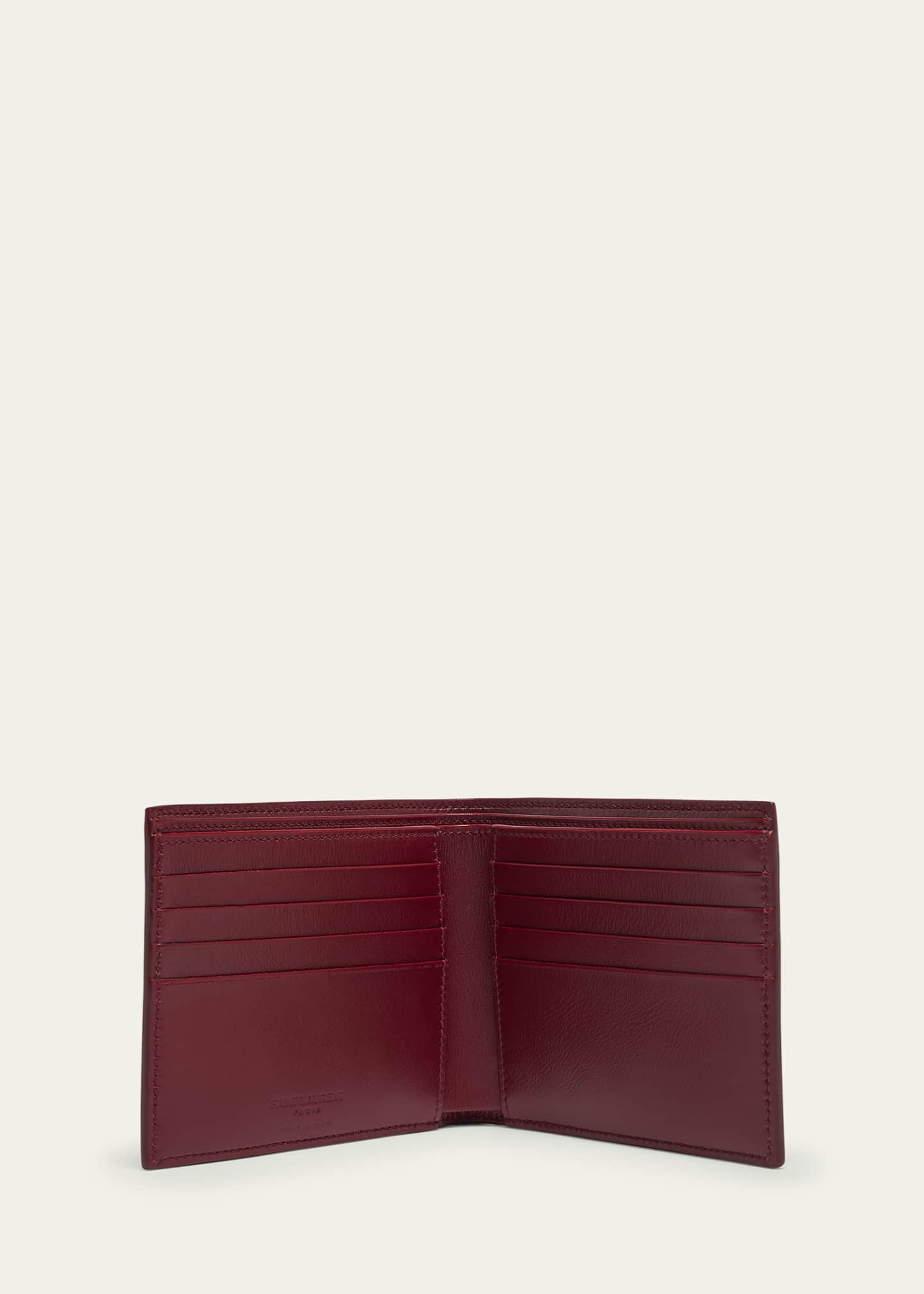 Saint Laurent Men's Patent Leather East-West Bifold Wallet Image 3 of 4