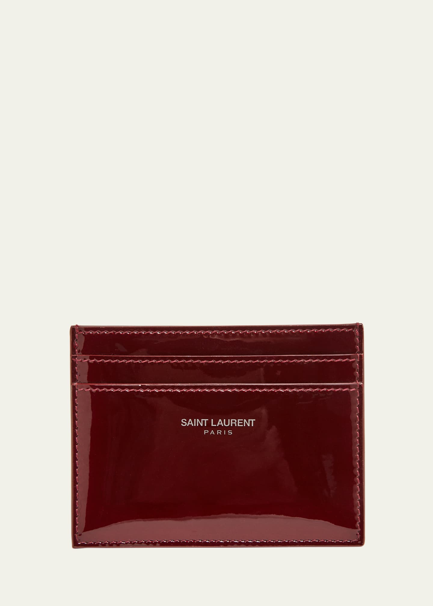 Saint Laurent Men's Patent Leather Card Holder Image 1 of 3