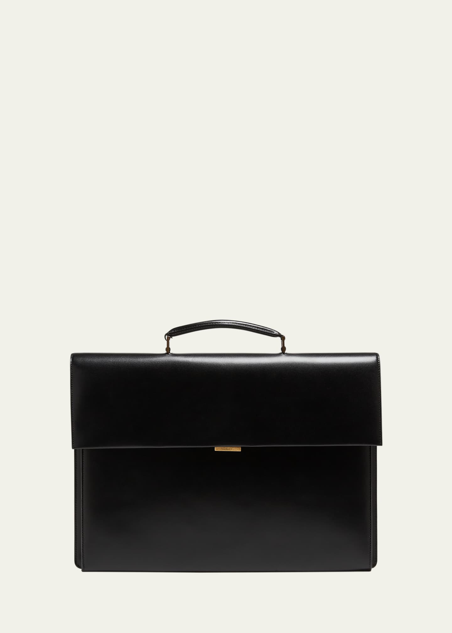 Saint Laurent Men's Smooth Leather Briefcase Image 1 of 5