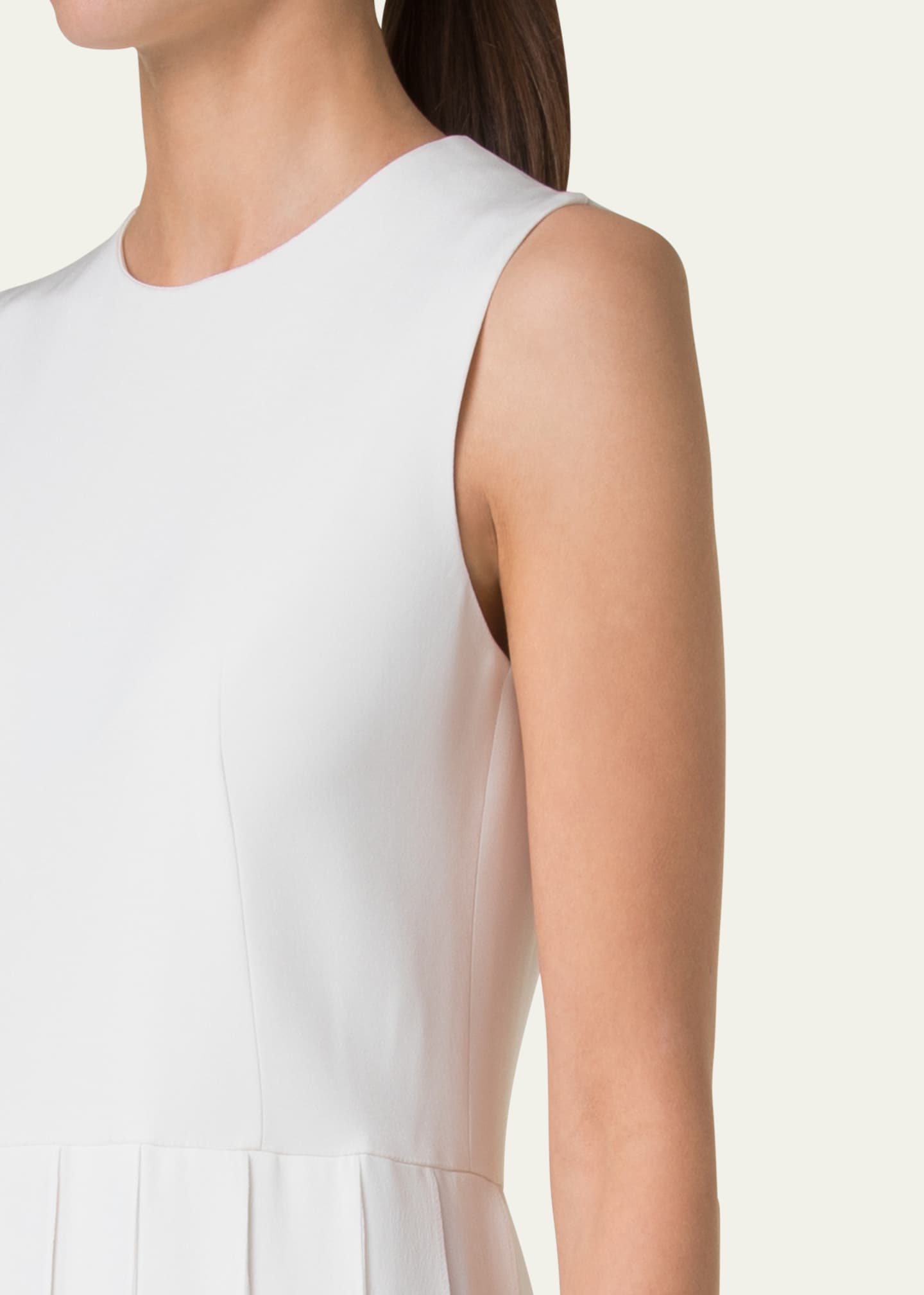 Akris Sleeveless Pleated Ribbon Silk Crepe Gown Image 5 of 5