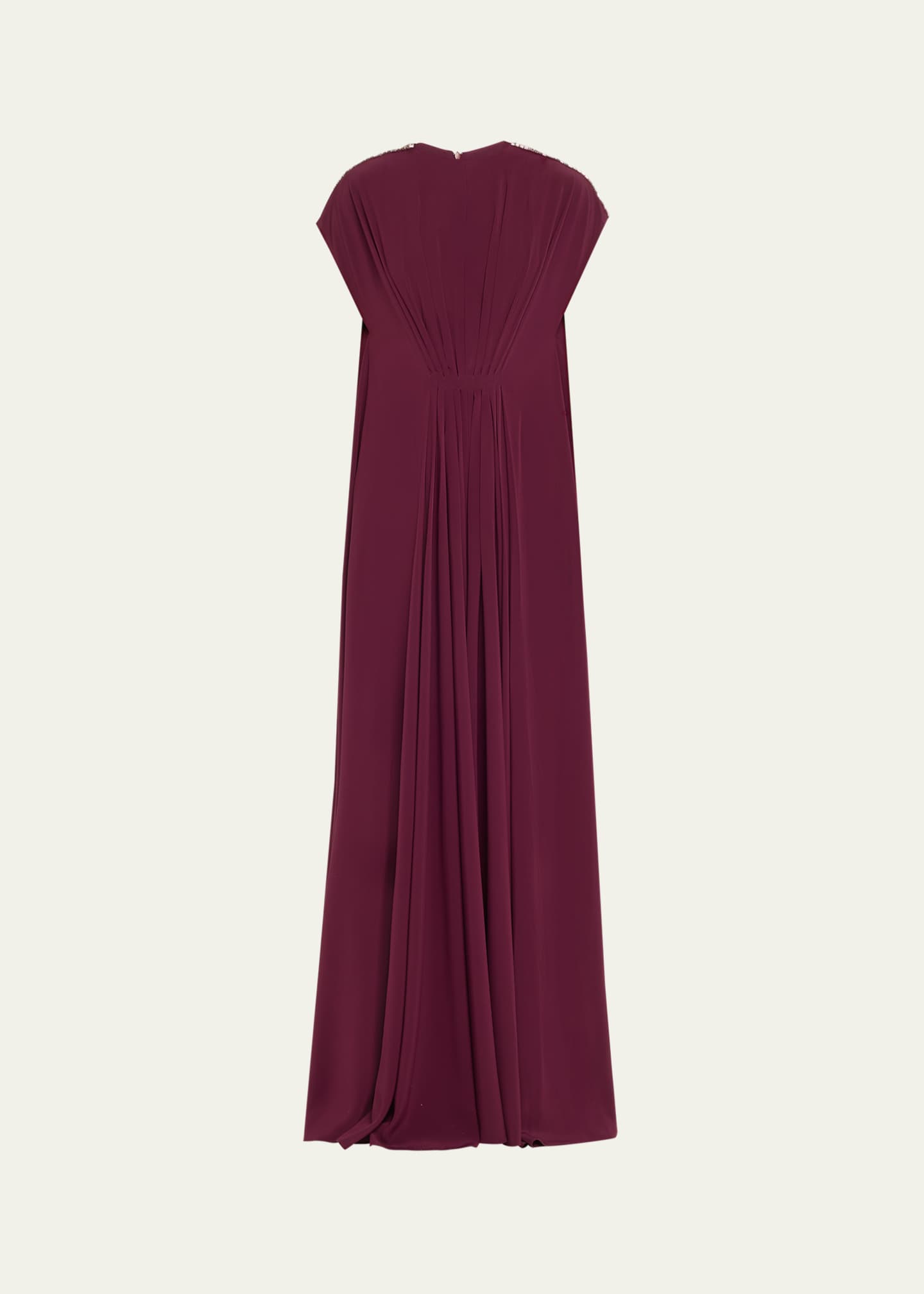 Stephane Rolland Paris Draped Crystal Tunic Crepe Dress Image 1 of 5