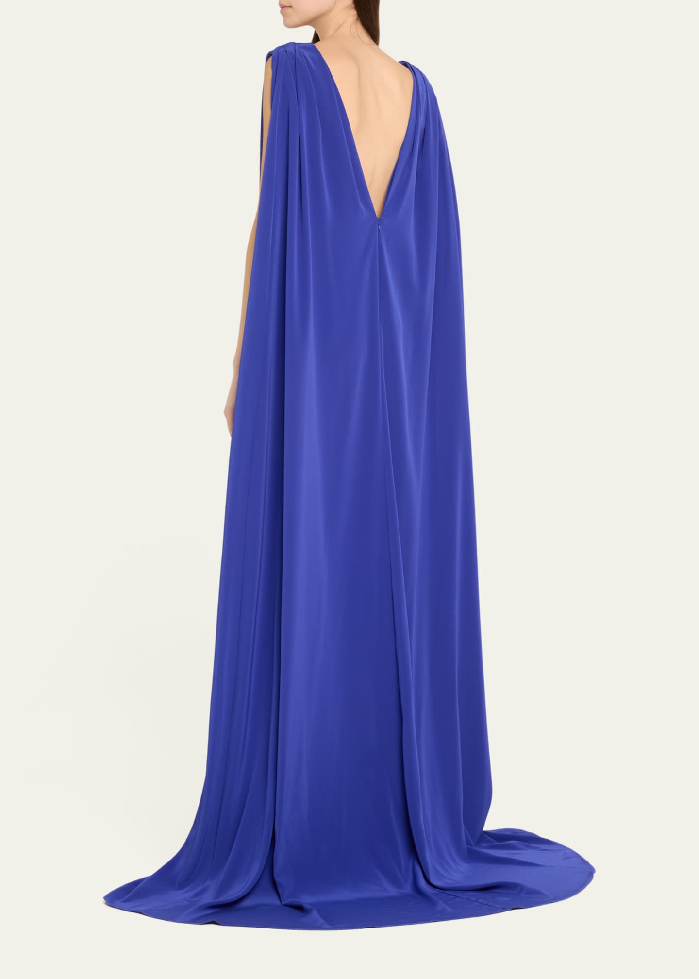 Stephane Rolland Paris Deep V Crepe Gown With Crystal Belt Image 3 of 5