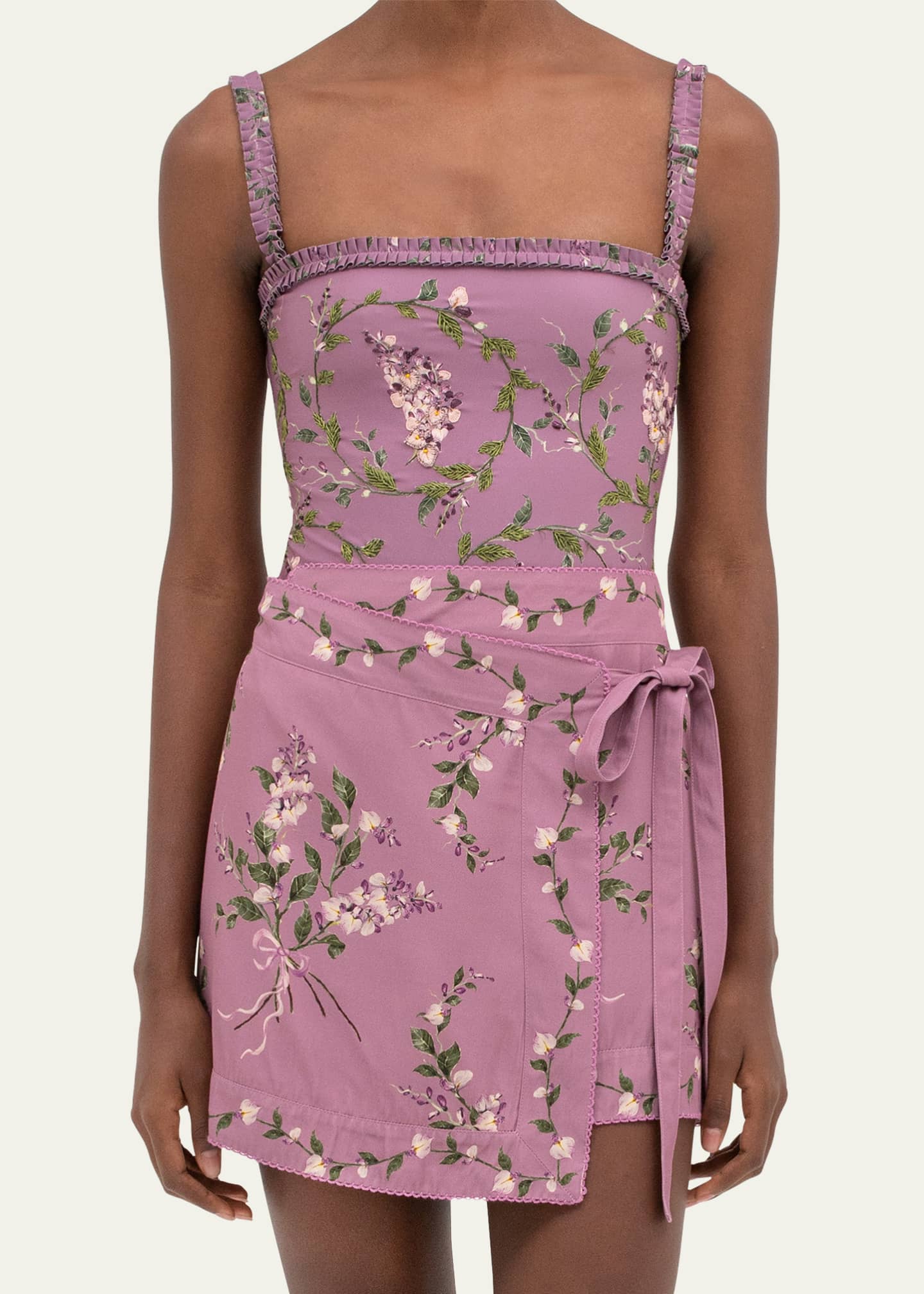 Agua by Agua Bendita Luna Wisteria Mini Skirt Coverup Image 4 of 5