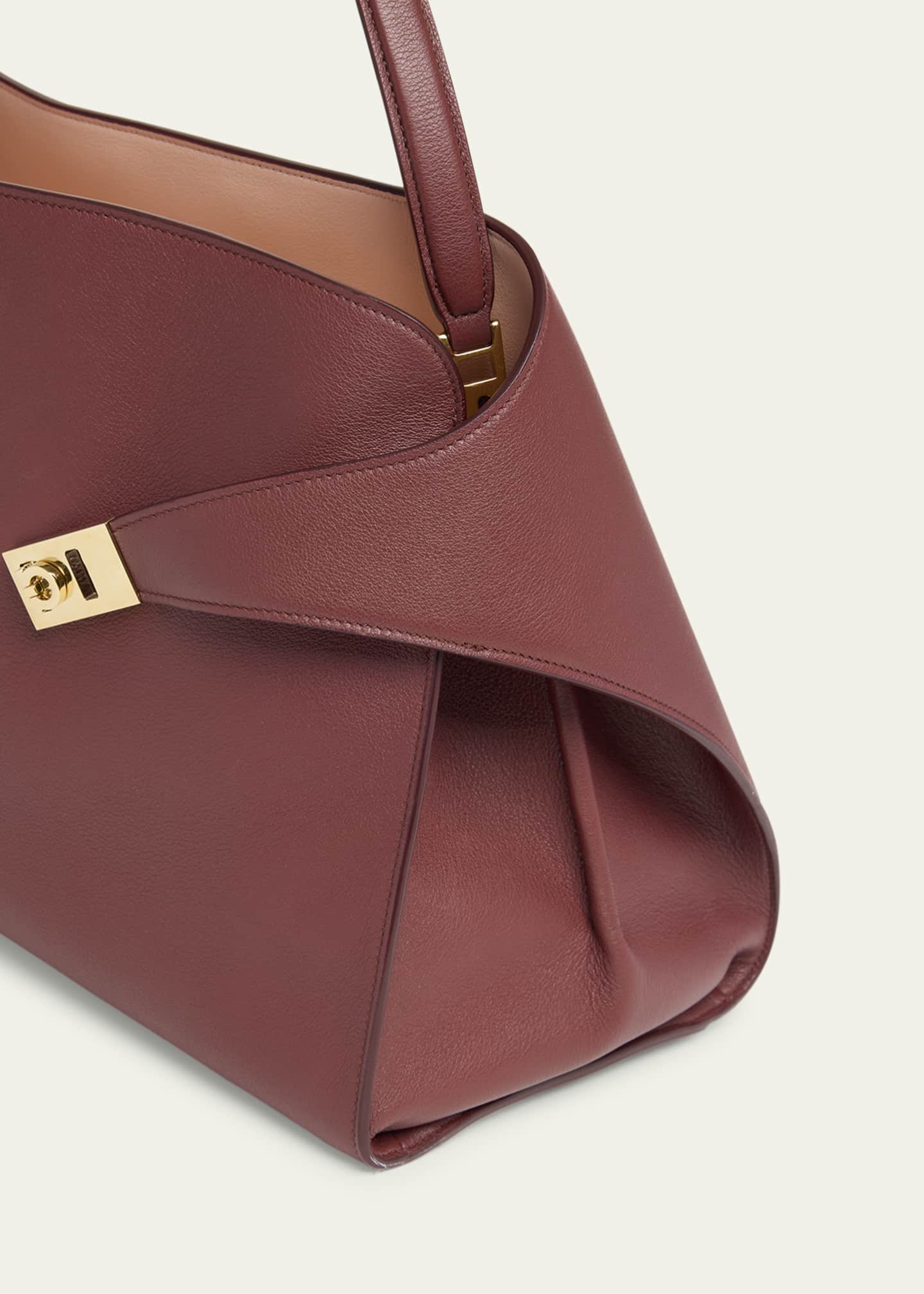 Ferragamo Hug Medium Soft Leather Top-Handle Bag Image 6 of 6