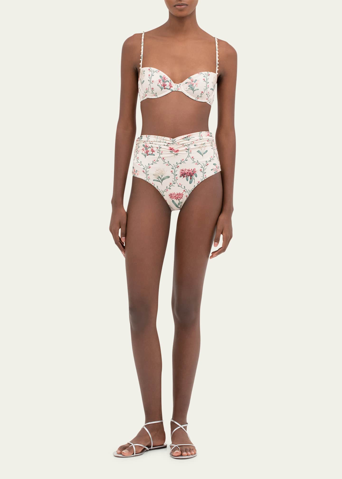 Agua by Agua Bendita Vaiven Orquidea Hand-Embellished Bikini Bottoms Image 2 of 4