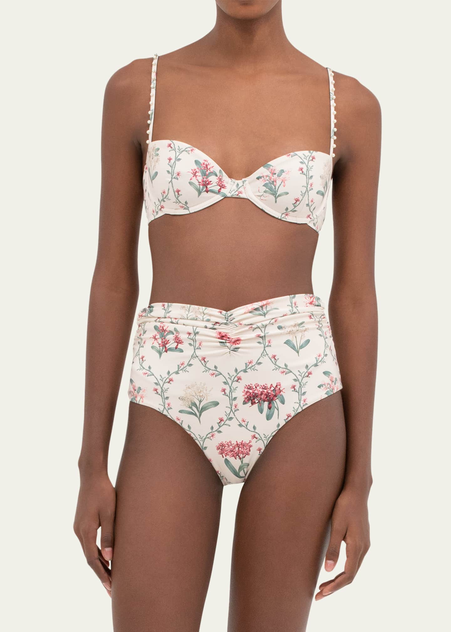 Agua by Agua Bendita Vaiven Orquidea Hand-Embellished Bikini Bottoms Image 4 of 4