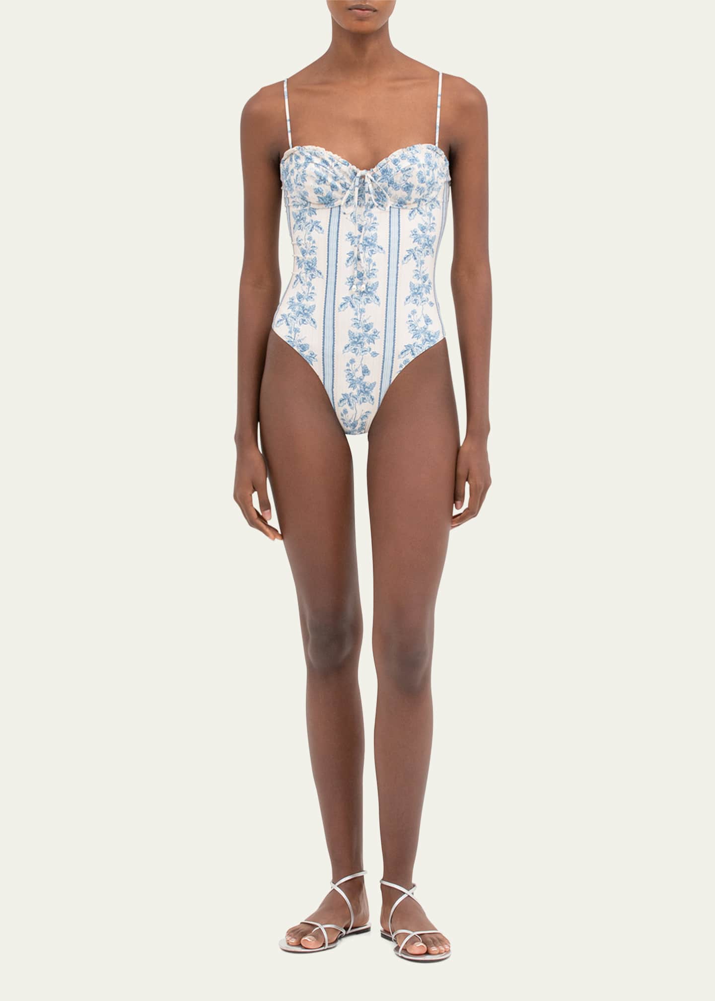 Agua by Agua Bendita Ebano Bougainvillea One-Piece Swimsuit Image 2 of 4