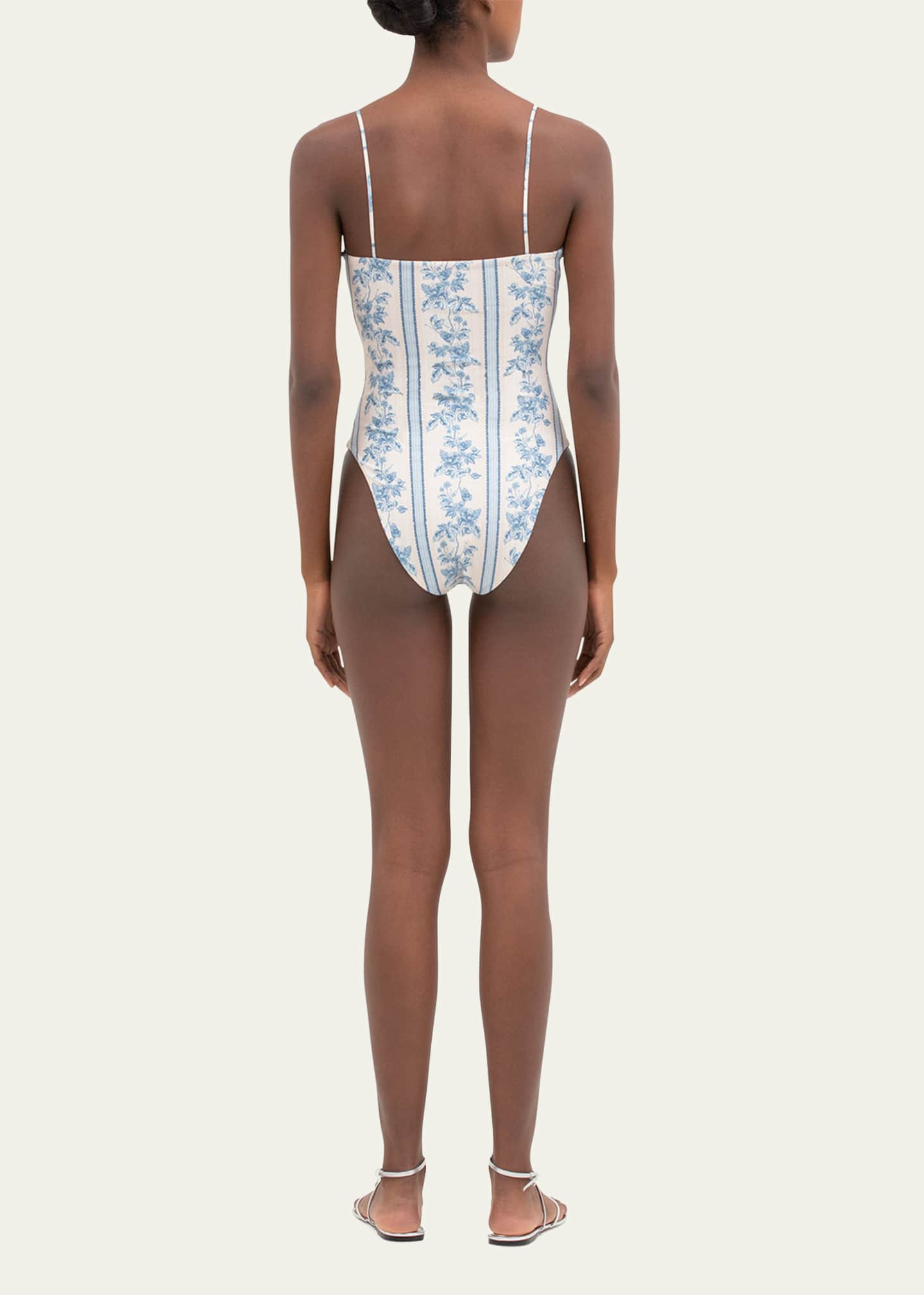 Agua by Agua Bendita Ebano Bougainvillea One-Piece Swimsuit Image 3 of 4