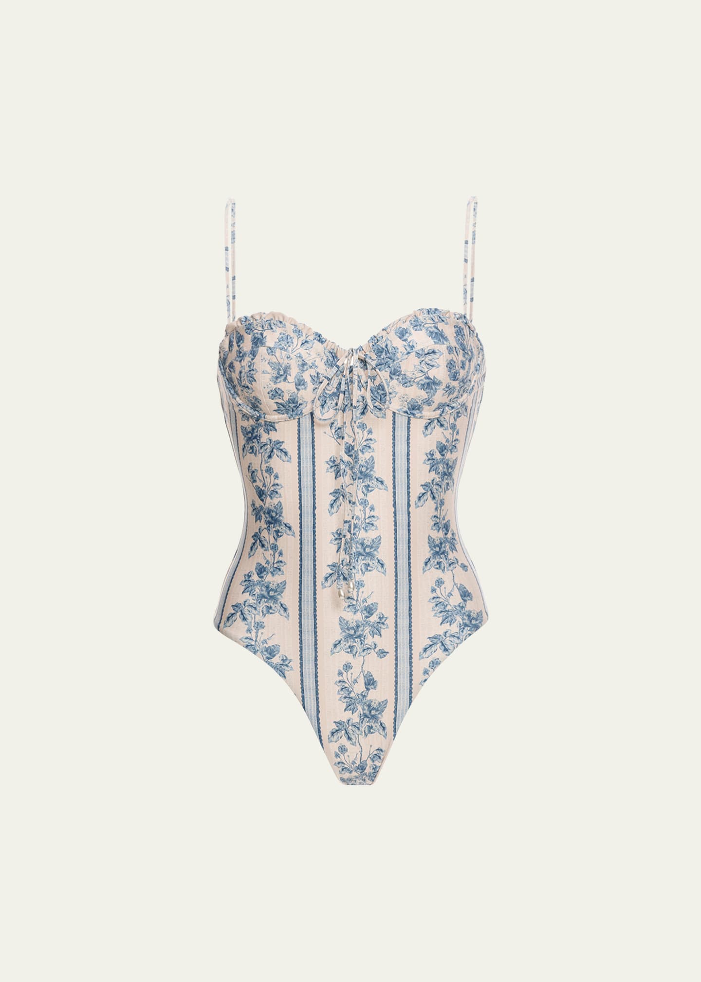 Agua by Agua Bendita Ebano Bougainvillea One-Piece Swimsuit Image 1 of 4