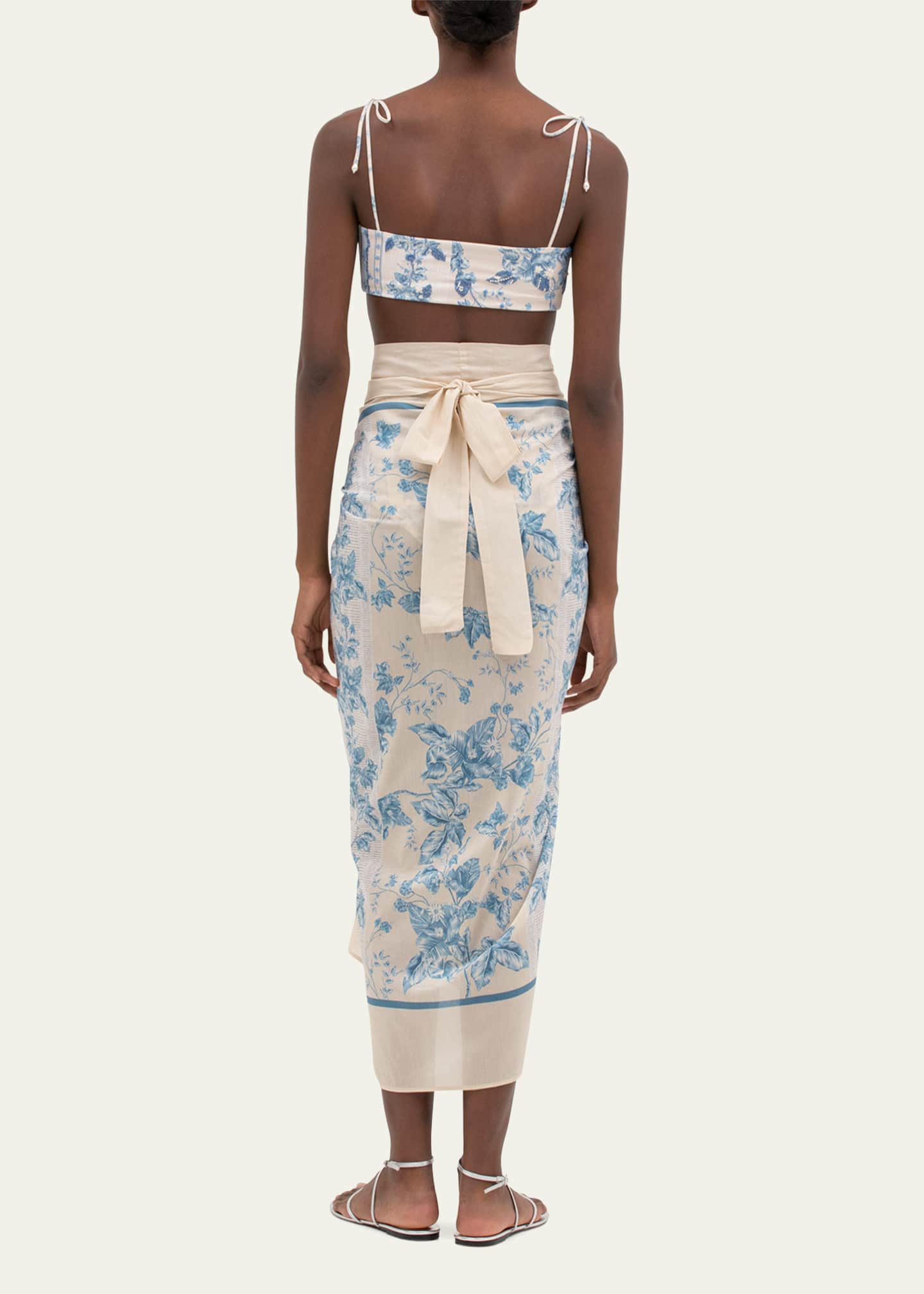 Agua by Agua Bendita Lavanda Bougainvillea Pareo Coverup Image 3 of 4