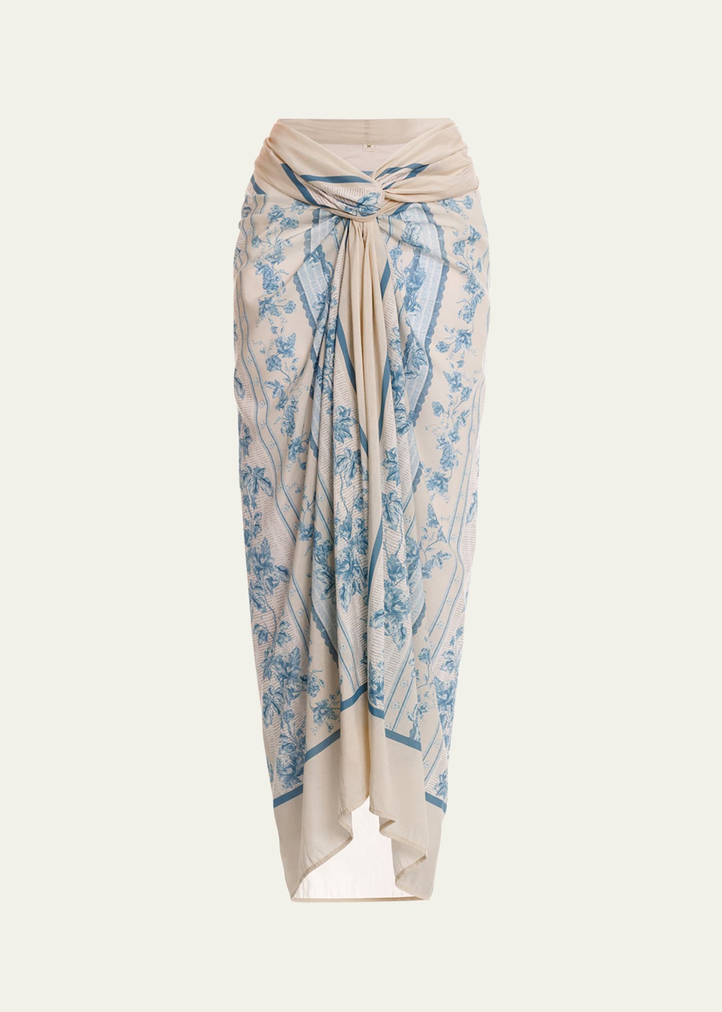 Agua by Agua Bendita Lavanda Bougainvillea Pareo Coverup Image 1 of 4