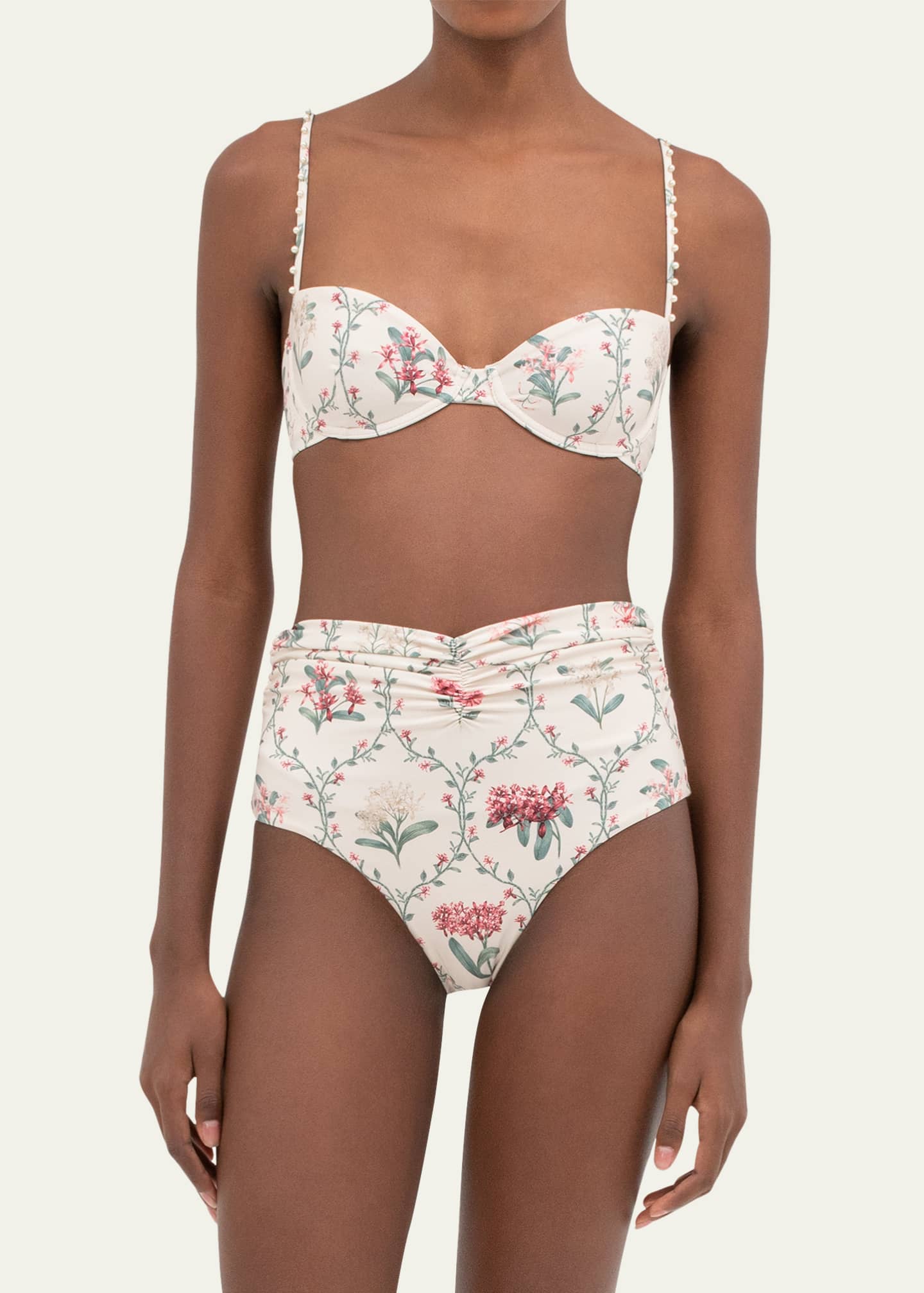 Agua by Agua Bendita Magdalena Orquidea Hand-Embellished Bikini Top Image 4 of 4