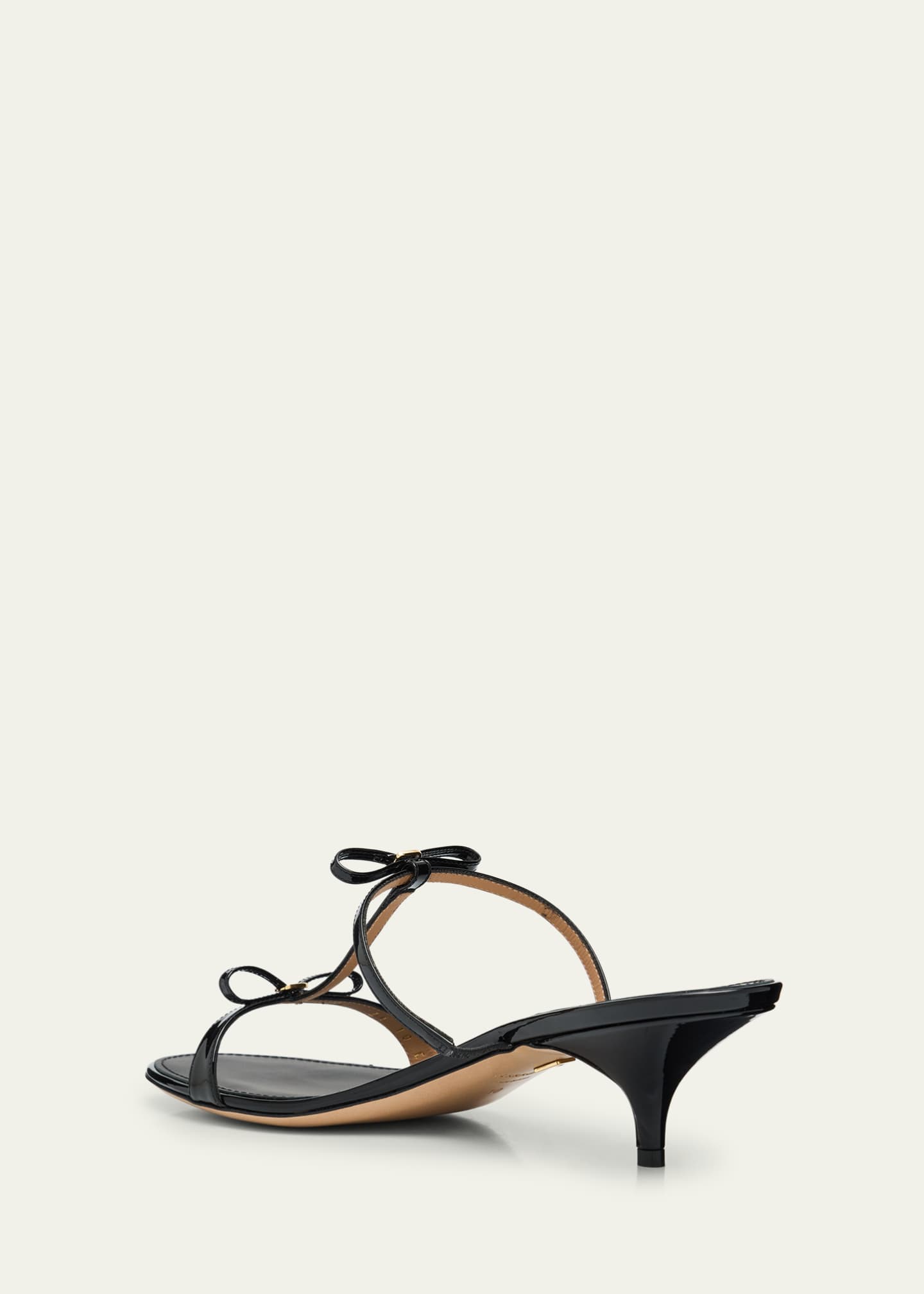 Ferragamo Abili Leather Kitten-Heel Sandals Image 4 of 6