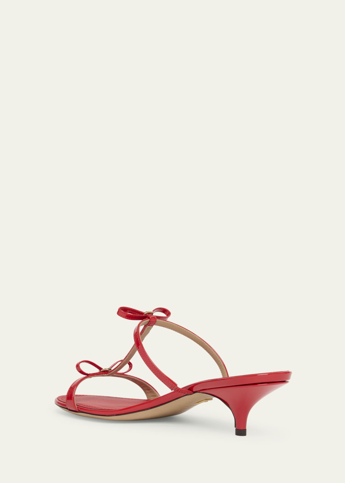 Ferragamo Abili Patent T-Strap Slide Sandals Image 2 of 4