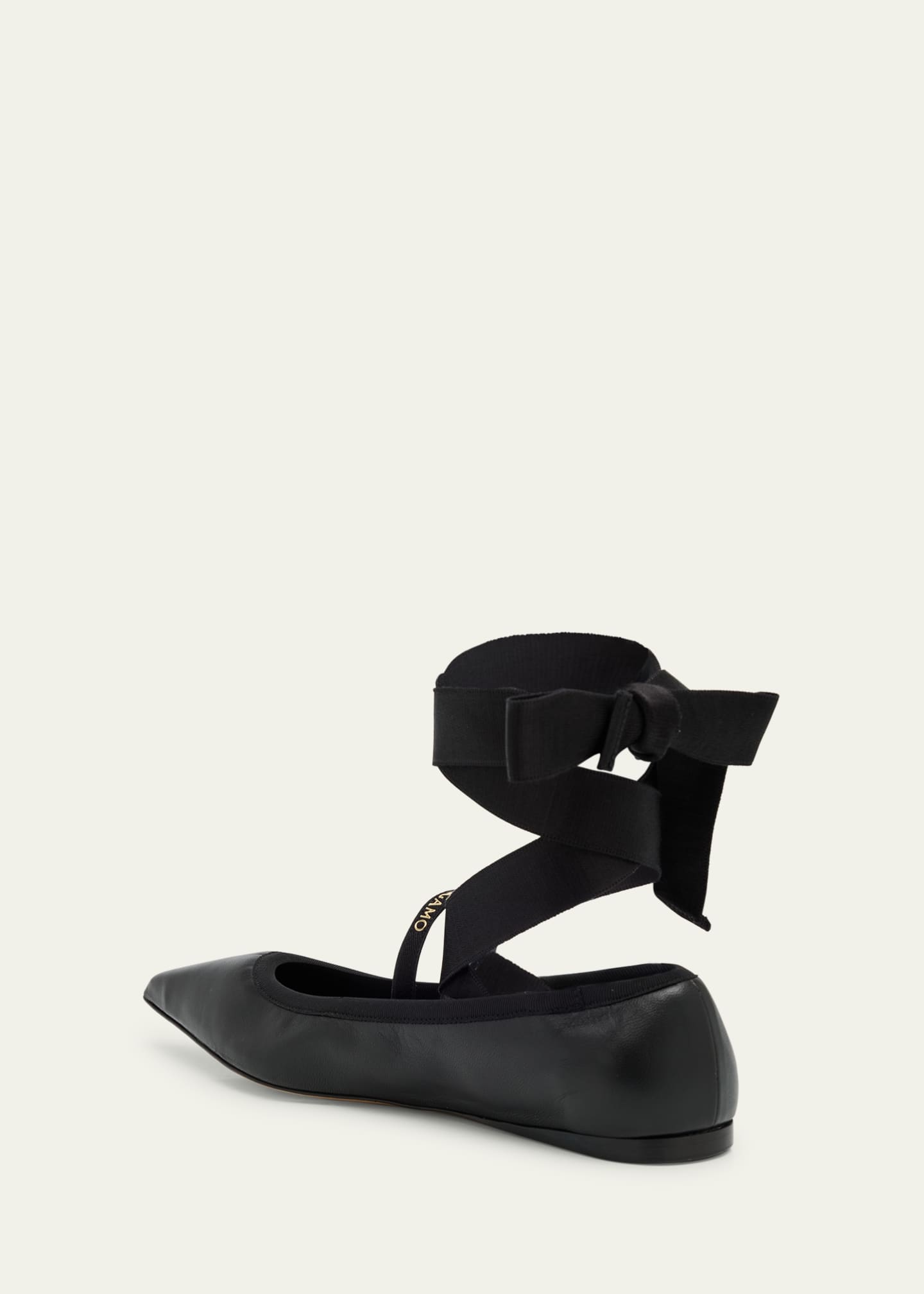 Ferragamo Carice Lace-Up Ballerina Flats Image 2 of 4