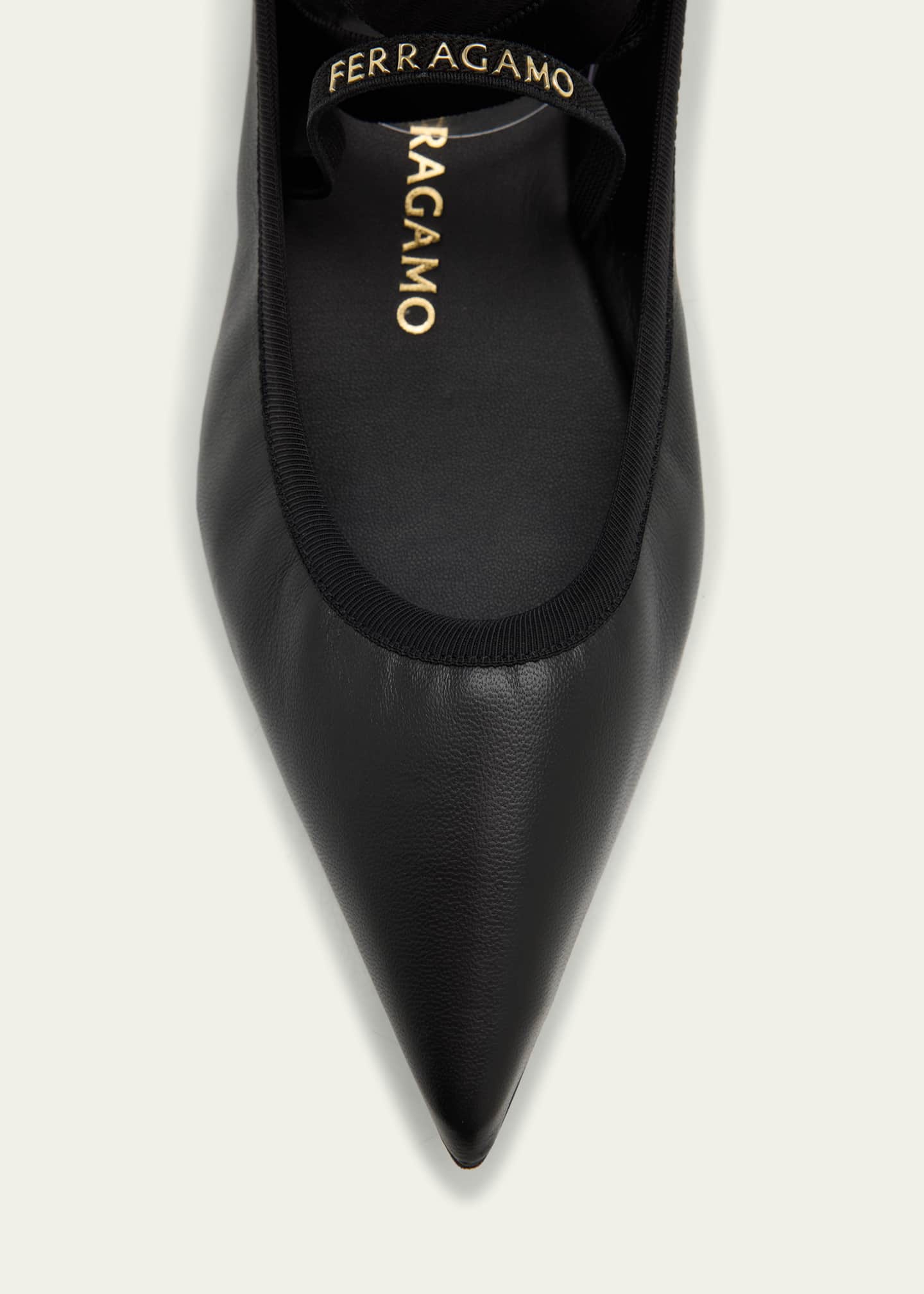 Ferragamo Carice Lace-Up Ballerina Flats Image 4 of 4